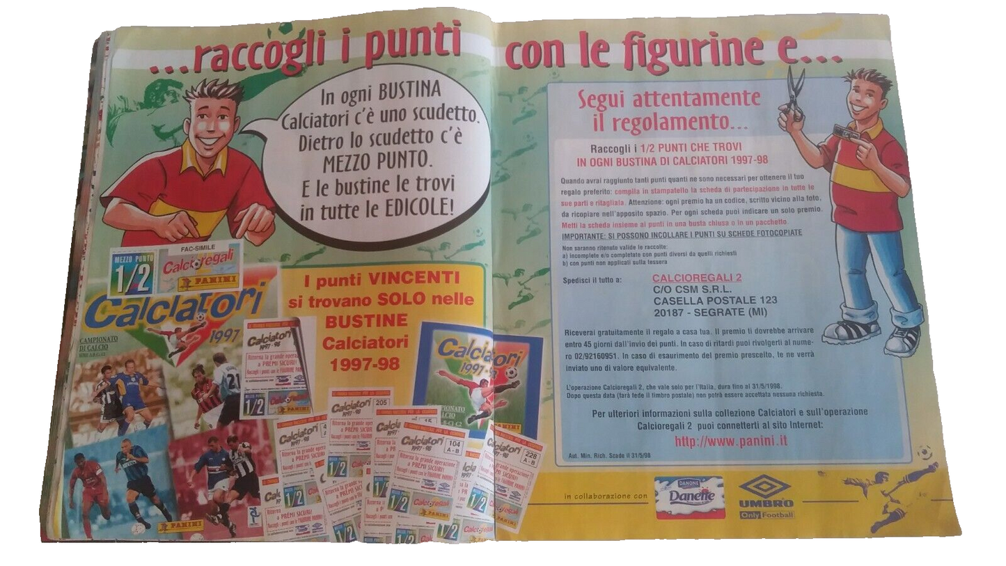 ALBUM CALCIATORI PANINI 1997-98