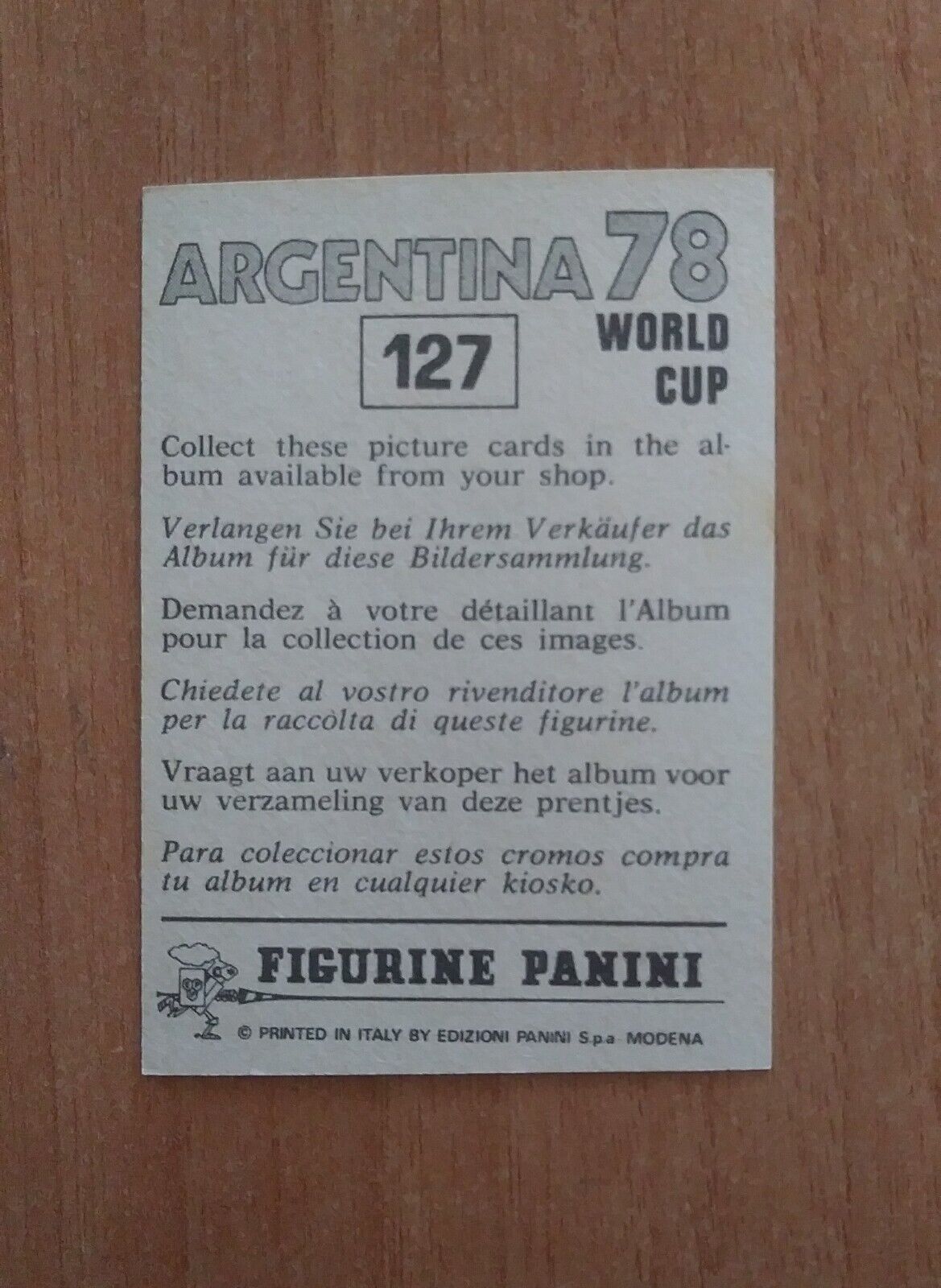 FIGURINE CALCIATORI PANINI ARGENTINA 78 (N. 1-204) SCEGLI DAL MENU A TENDINA