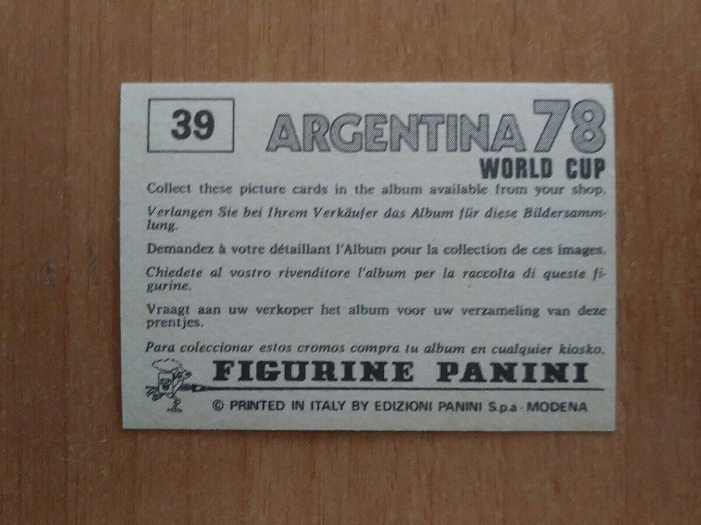 FIGURINE CALCIATORI PANINI ARGENTINA 78 (N. 1-204) SCEGLI DAL MENU A TENDINA