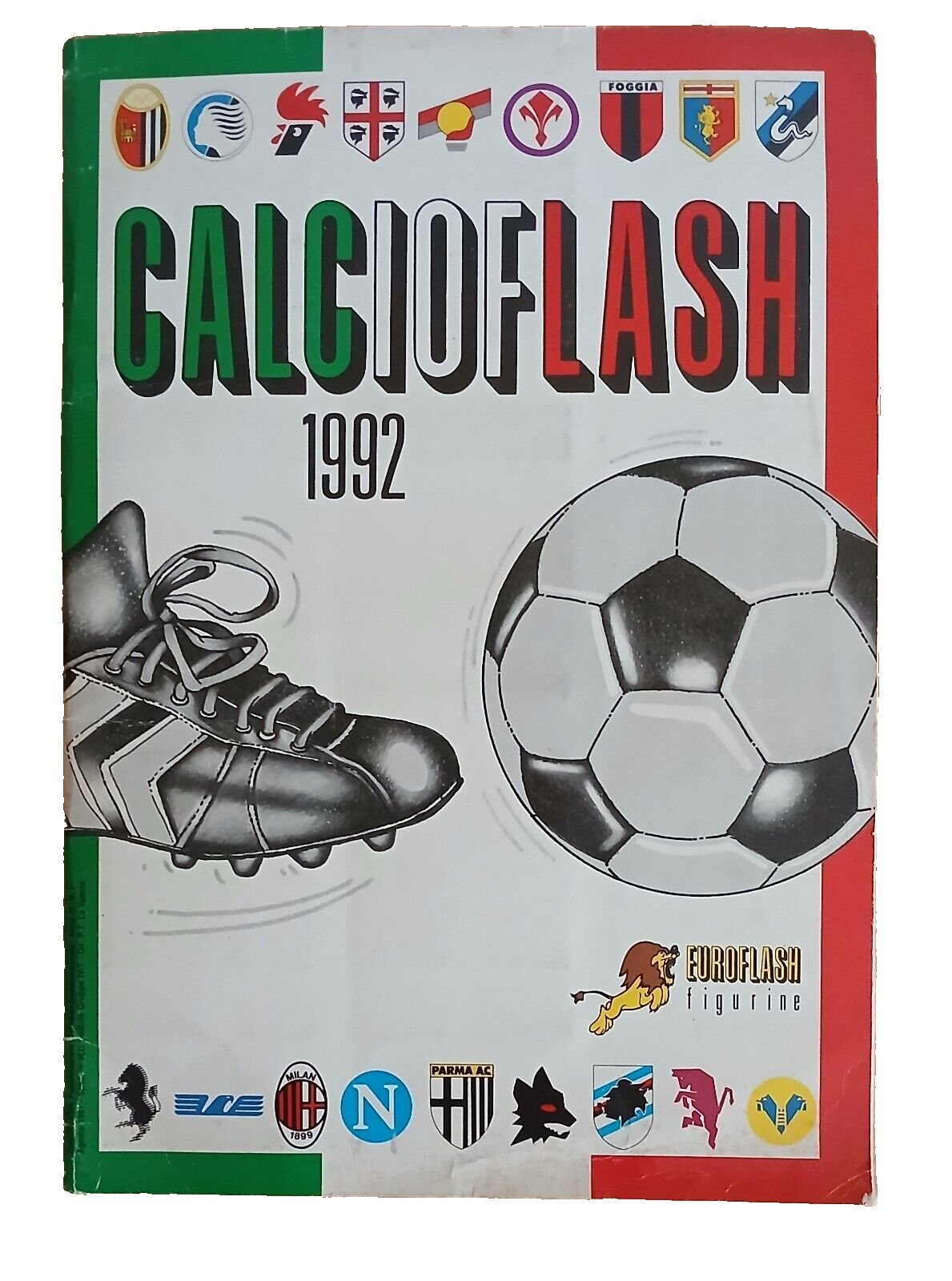 ALBUM CALCIOFLASH 1992 EUROFLASH + POSTER