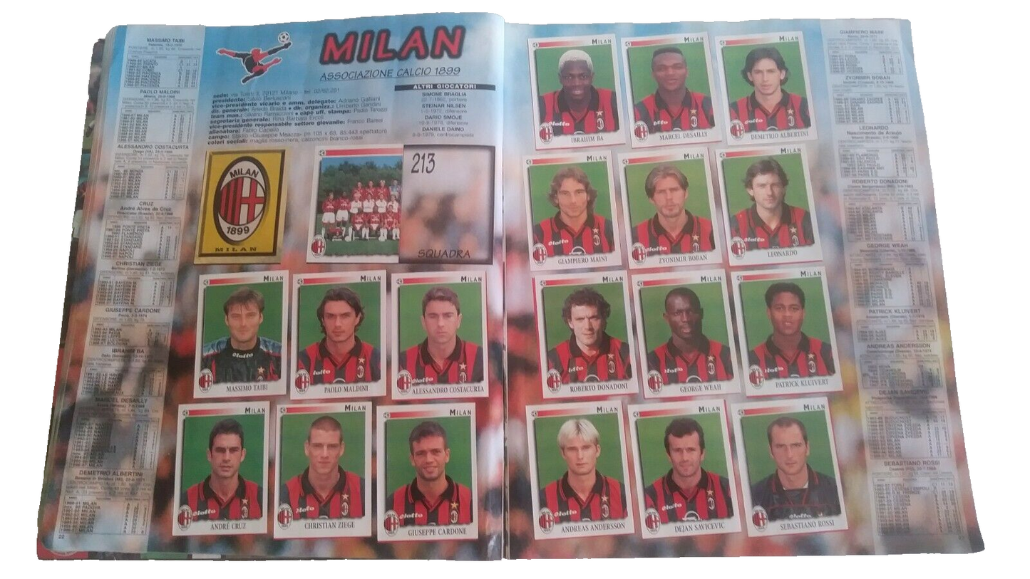 ALBUM CALCIATORI PANINI 1997-98