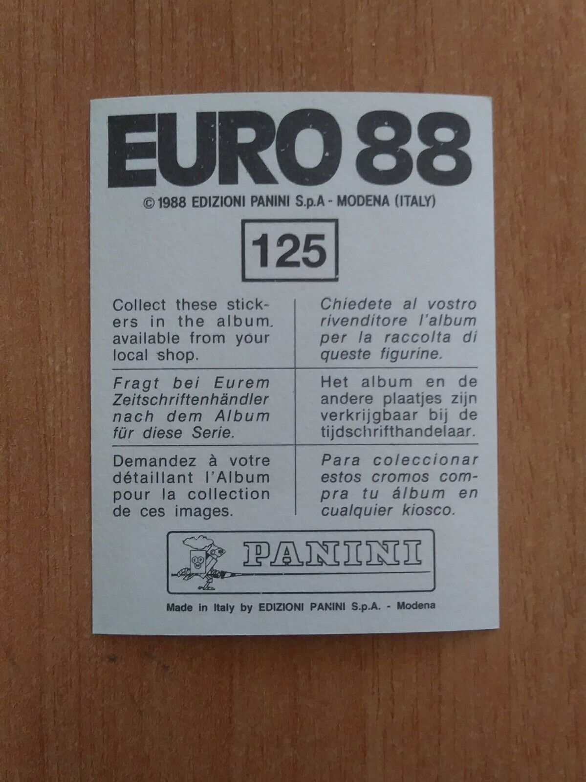 FIGURINE CALCIATORI PANINI EURO 88 SCEGLI DAL MENU A TENDINA