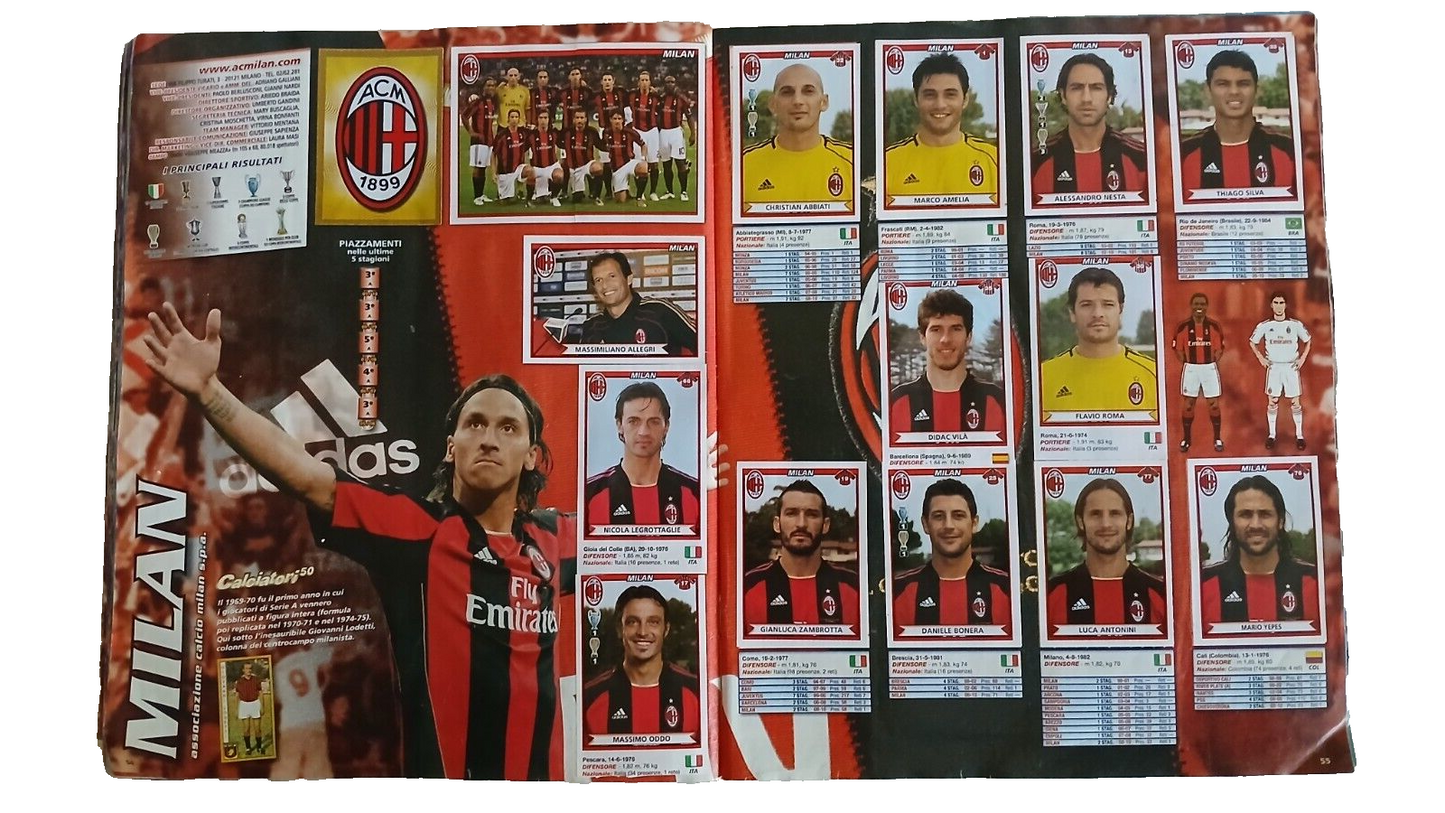 ALBUM CALCIATORI PANINI 2010-2011 COMPLETO/FULL