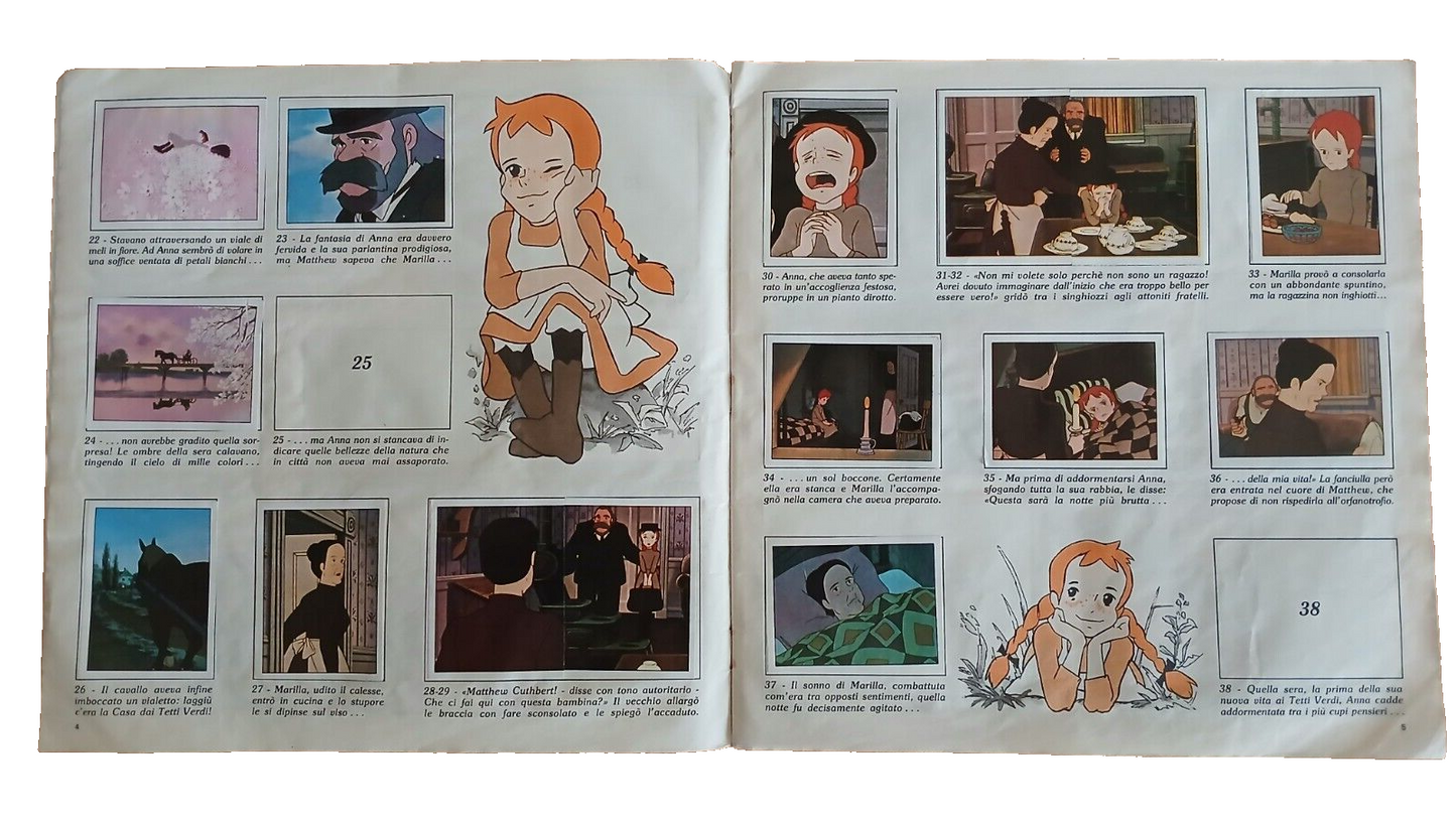ALBUM PANINI ANNA DAI CAPELLI ROSSI 1980