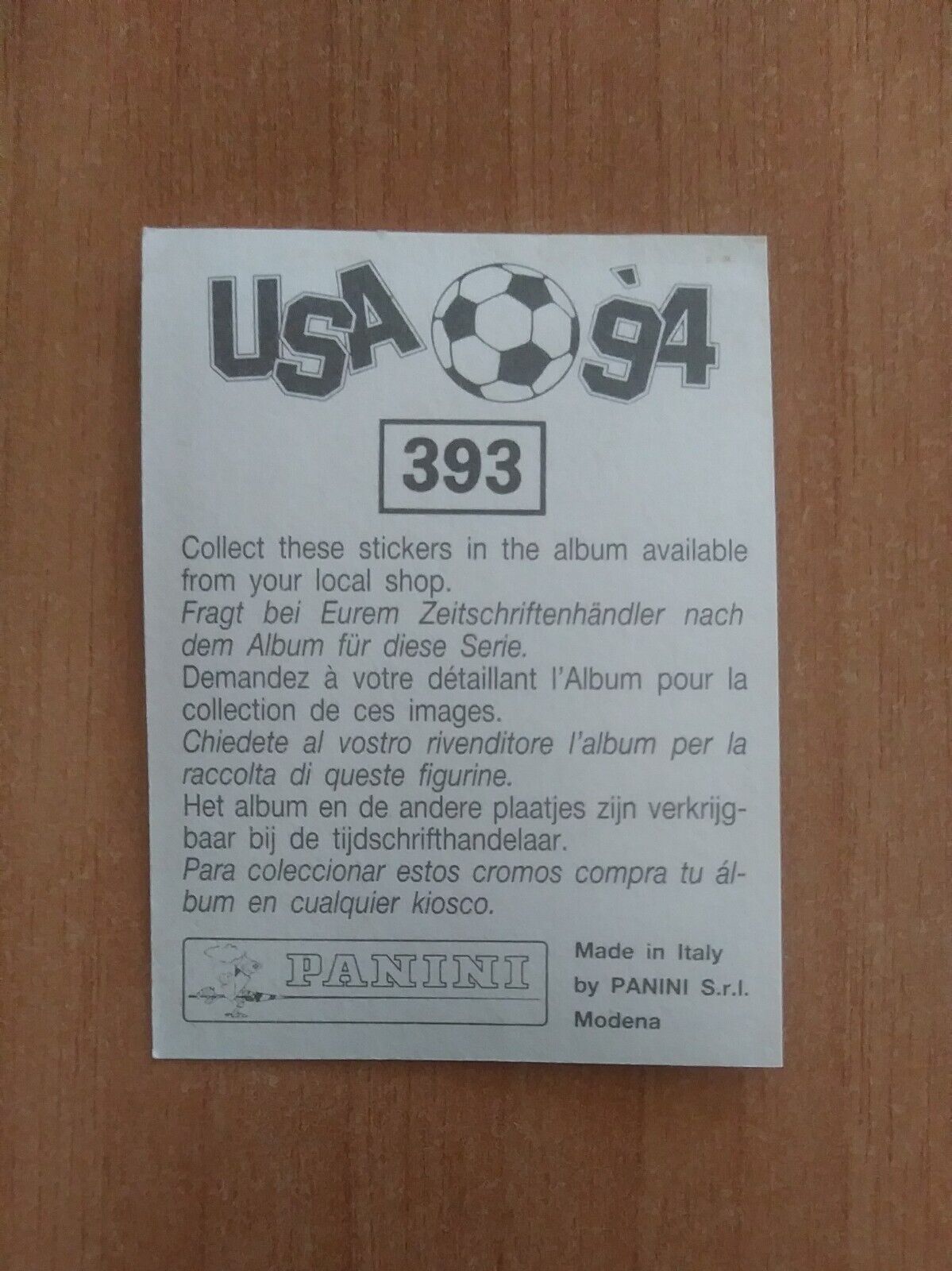 FIGURINE CALCIATORI PANINI USA 94 (N. 266-440) SCEGLI DAL MENU A TENDINA