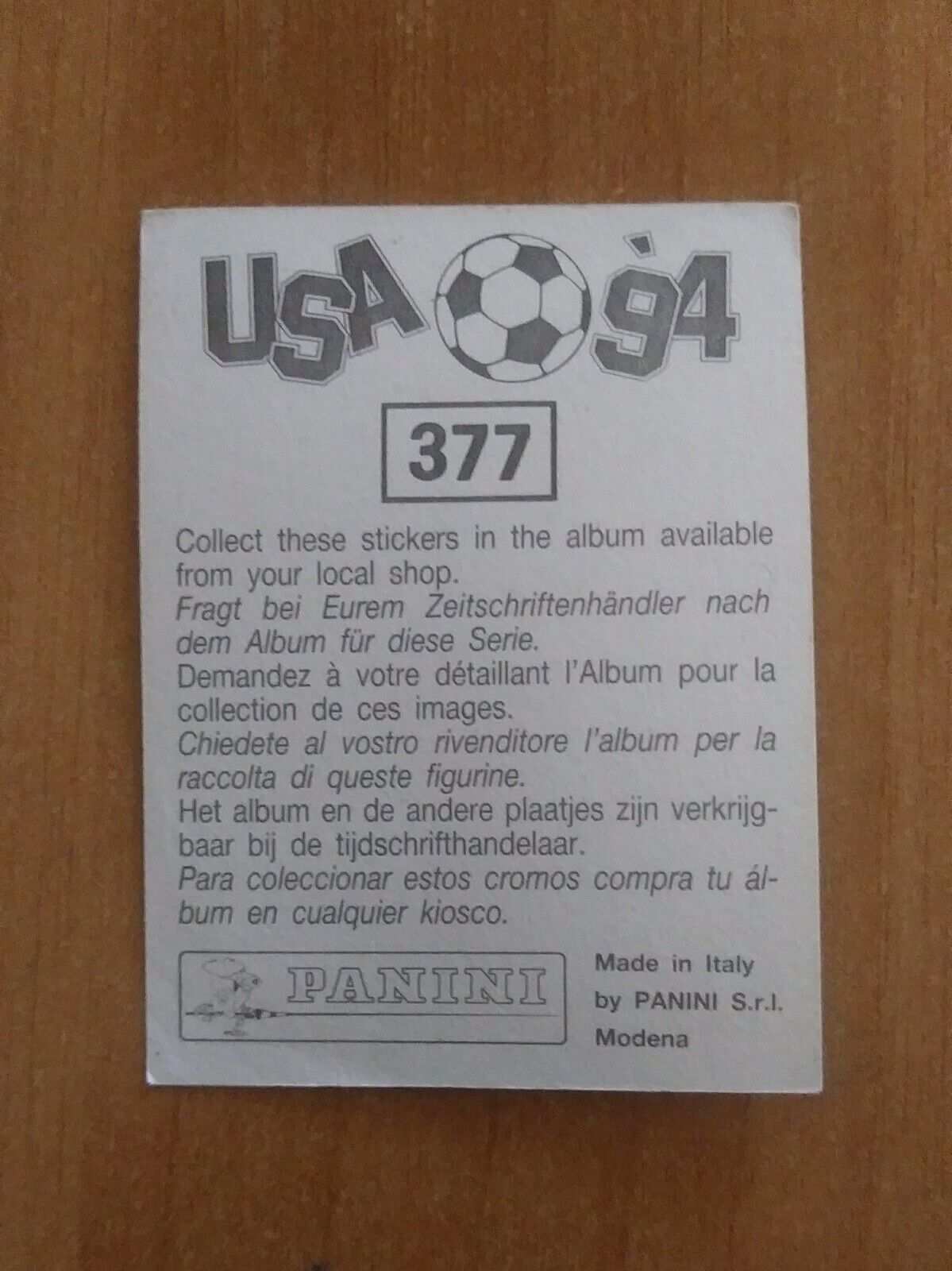 FIGURINE CALCIATORI PANINI USA 94 (N. 266-440) SCEGLI DAL MENU A TENDINA