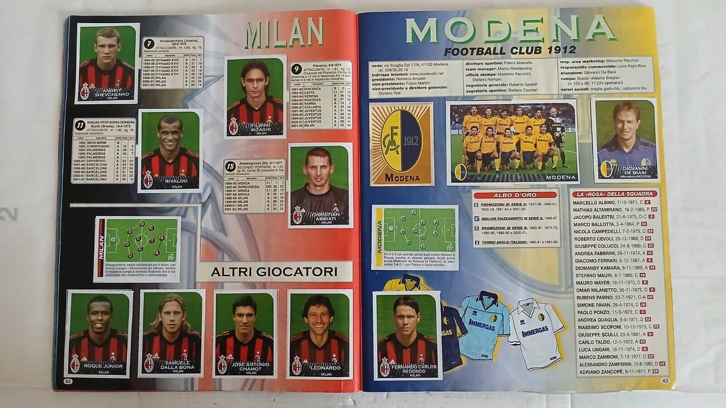 ALBUM CALCIATORI PANINI 2002-03