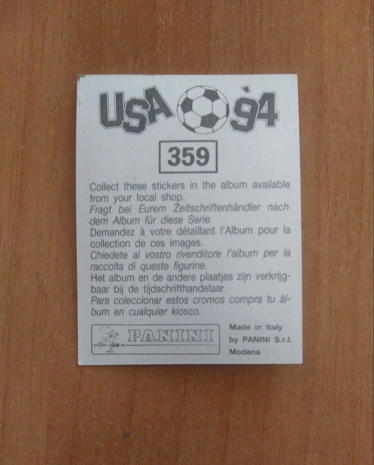 FIGURINE CALCIATORI PANINI USA 94 (N. 266-440) SCEGLI DAL MENU A TENDINA