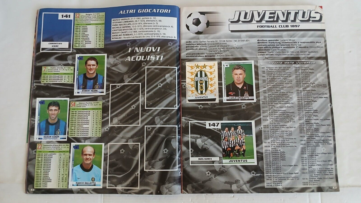 ALBUM CALCIATORI PANINI 2000-01