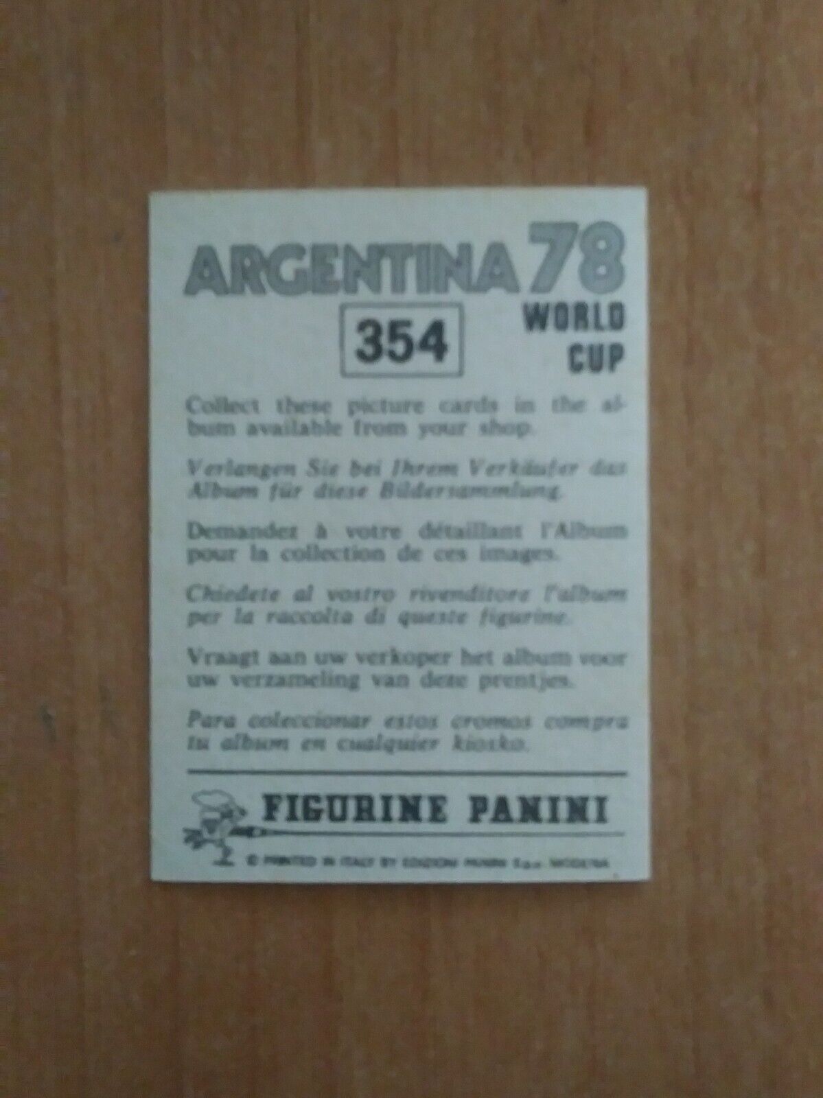 FIGURINE CALCIATORI PANINI ARGENTINA 78 (N. 205-400) SCEGLI DAL MENU A TENDINA