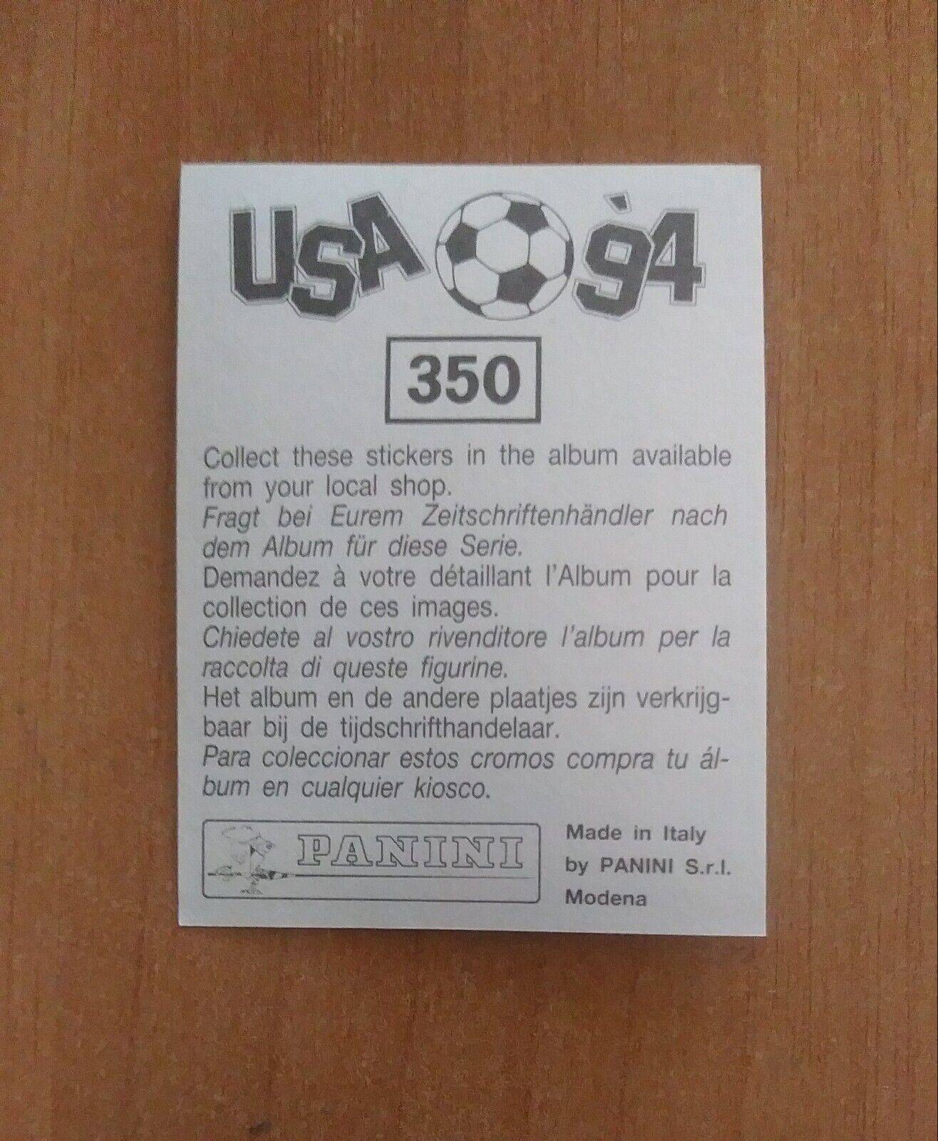 FIGURINE CALCIATORI PANINI USA 94 (N. 266-440) SCEGLI DAL MENU A TENDINA