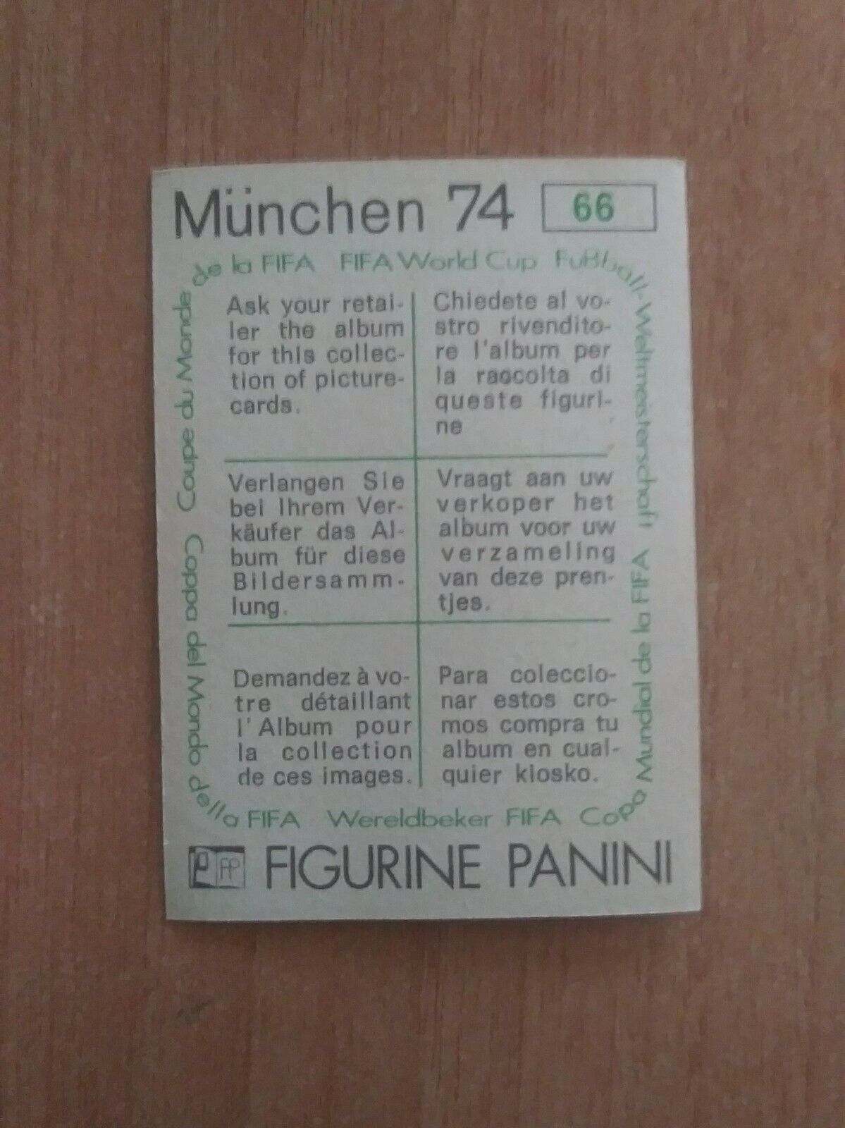 FIGURINE CALCIATORI PANINI MUNCHEN 74 (N. 1-269) SCEGLI DAL MENU A TENDINA