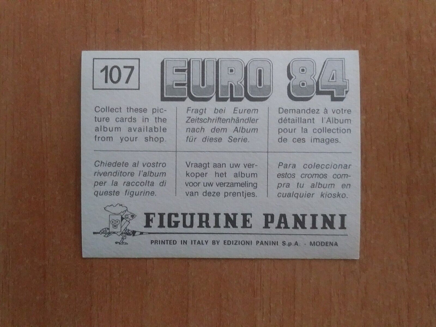 FIGURINE CALCIATORI PANINI EURO 84 (N. 1-127) SCEGLI DAL MENU A TENDINA