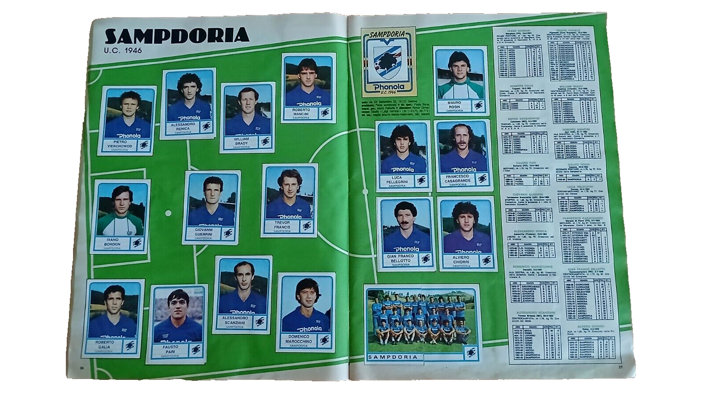 ALBUM CALCIATORI PANINI 1983-84