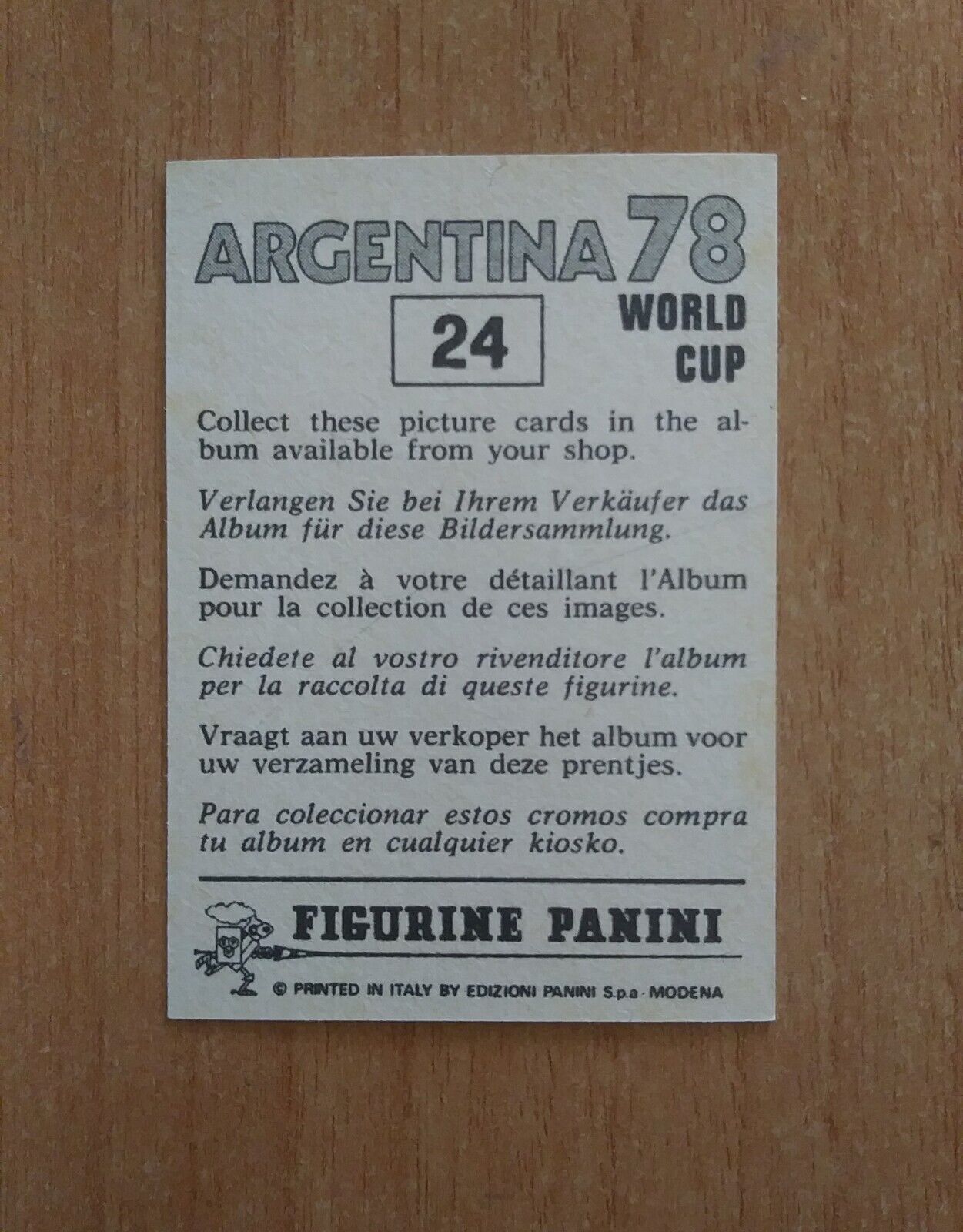 FIGURINE CALCIATORI PANINI ARGENTINA 78 (N. 1-204) SCEGLI DAL MENU A TENDINA