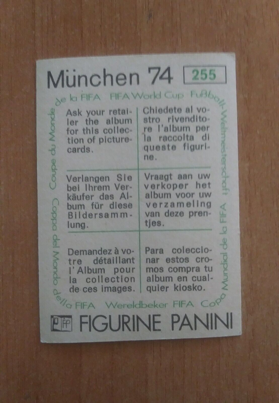 FIGURINE CALCIATORI PANINI MUNCHEN 74 (N. 1-269) SCEGLI DAL MENU A TENDINA