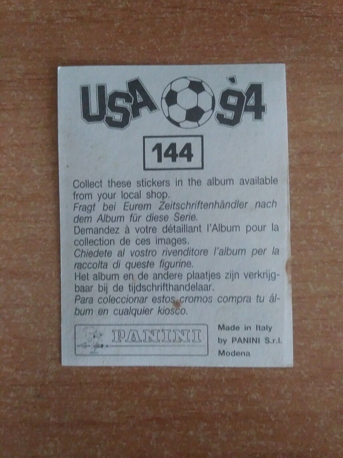 FIGURINE CALCIATORI PANINI USA 94 (N. 1-259) SCEGLI DAL MENU A TENDINA