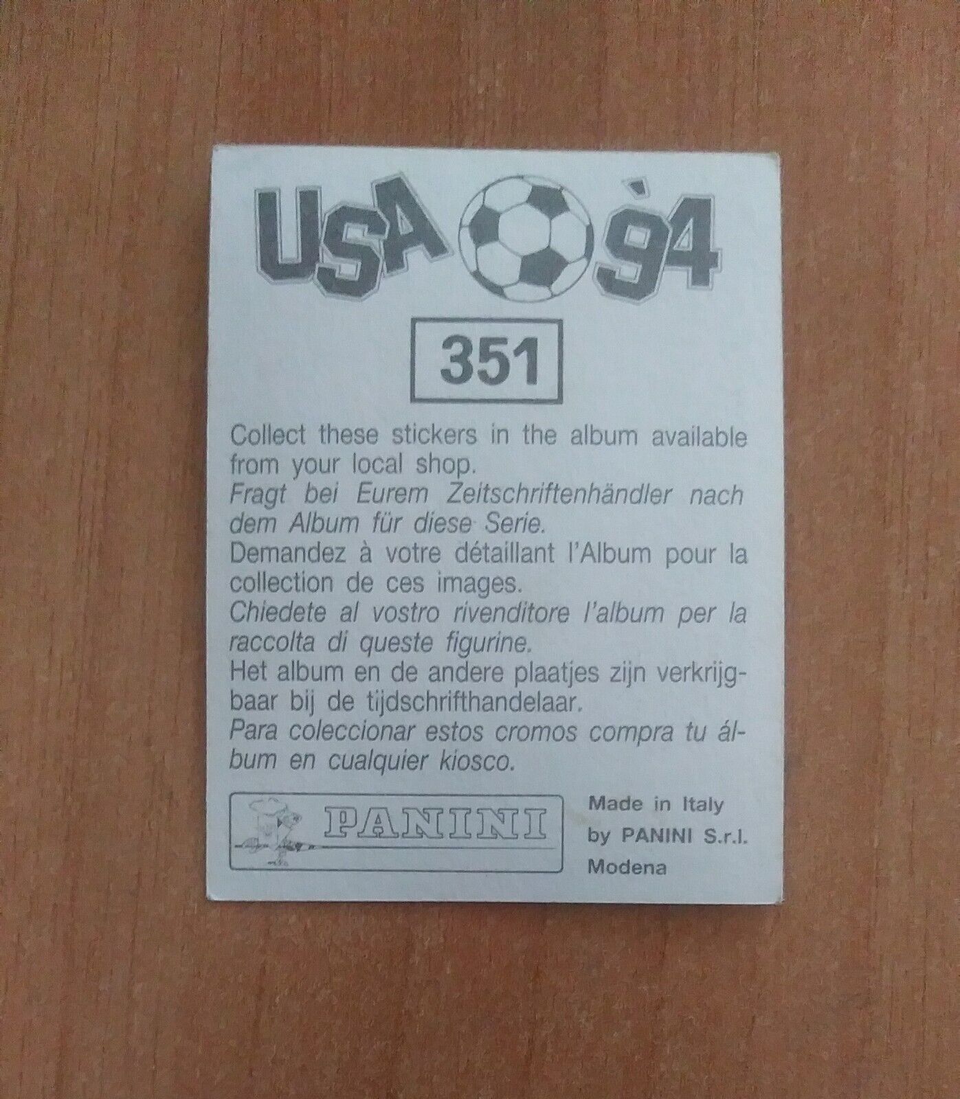 FIGURINE CALCIATORI PANINI USA 94 (N. 266-440) SCEGLI DAL MENU A TENDINA