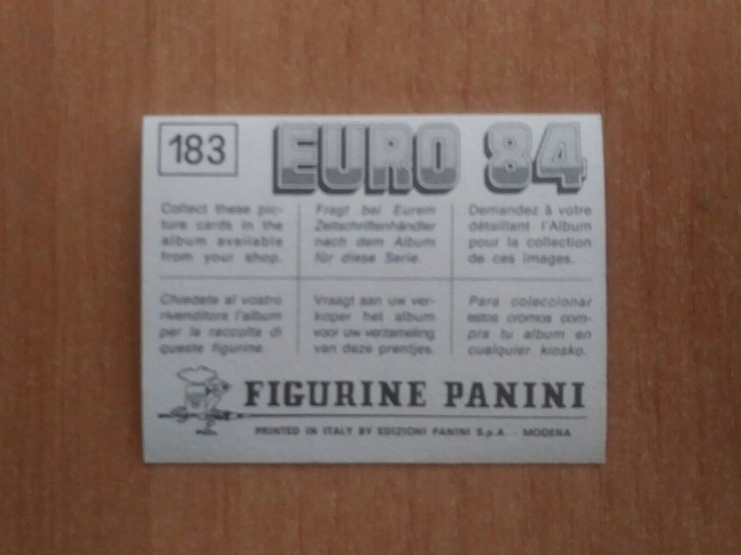 FIGURINE CALCIATORI PANINI EURO 84 (N. 126-258) SCEGLI DAL MENU A TENDINA