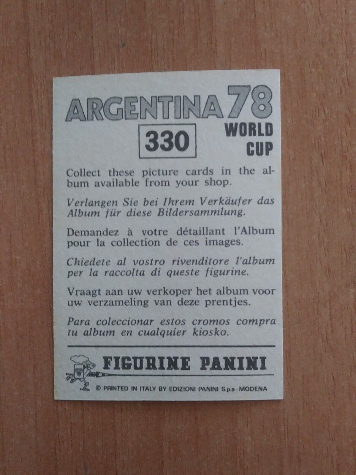 FIGURINE CALCIATORI PANINI ARGENTINA 78 (N. 205-400) SCEGLI DAL MENU A TENDINA