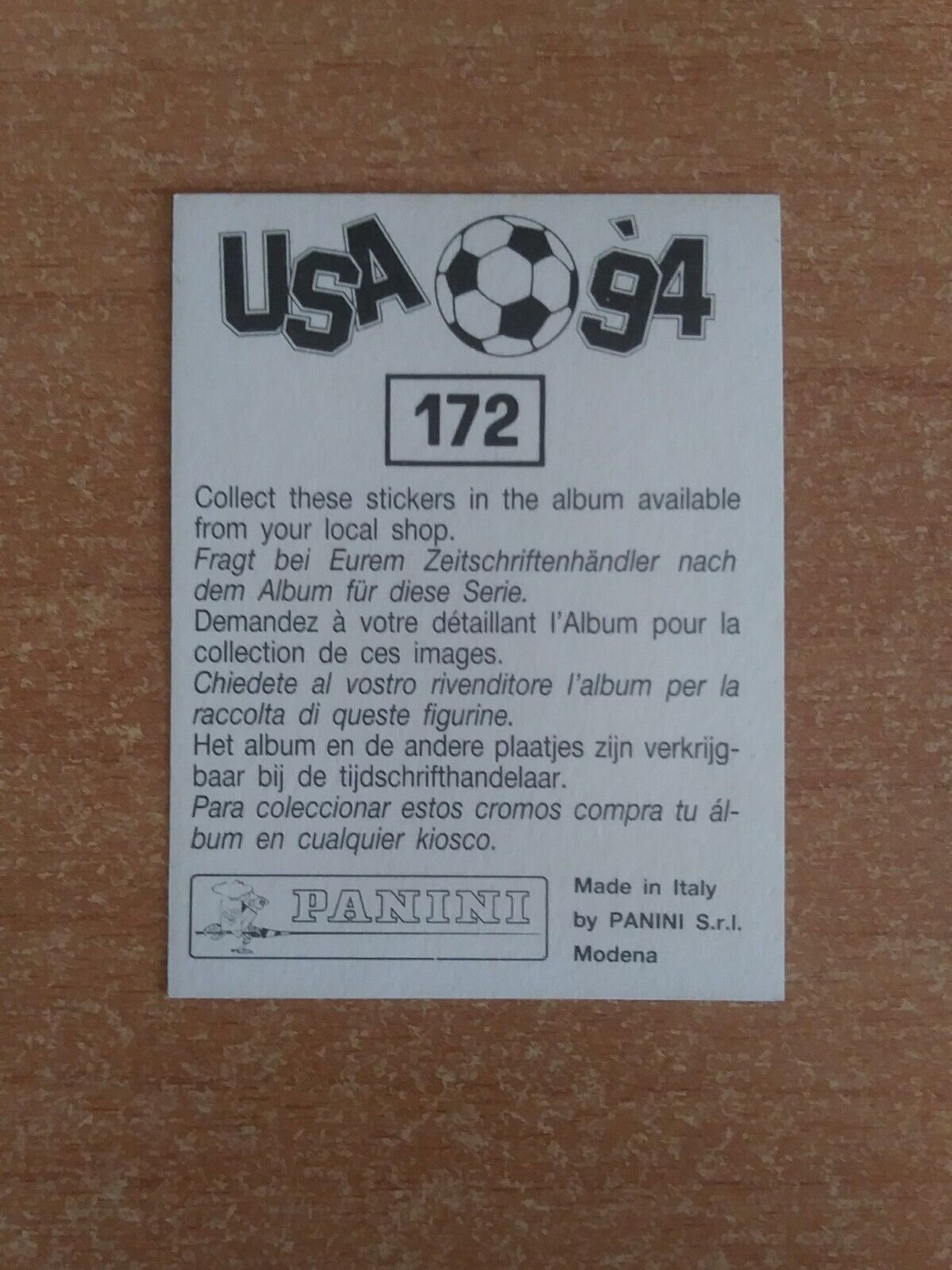 FIGURINE CALCIATORI PANINI USA 94 (N. 1-259) SCEGLI DAL MENU A TENDINA