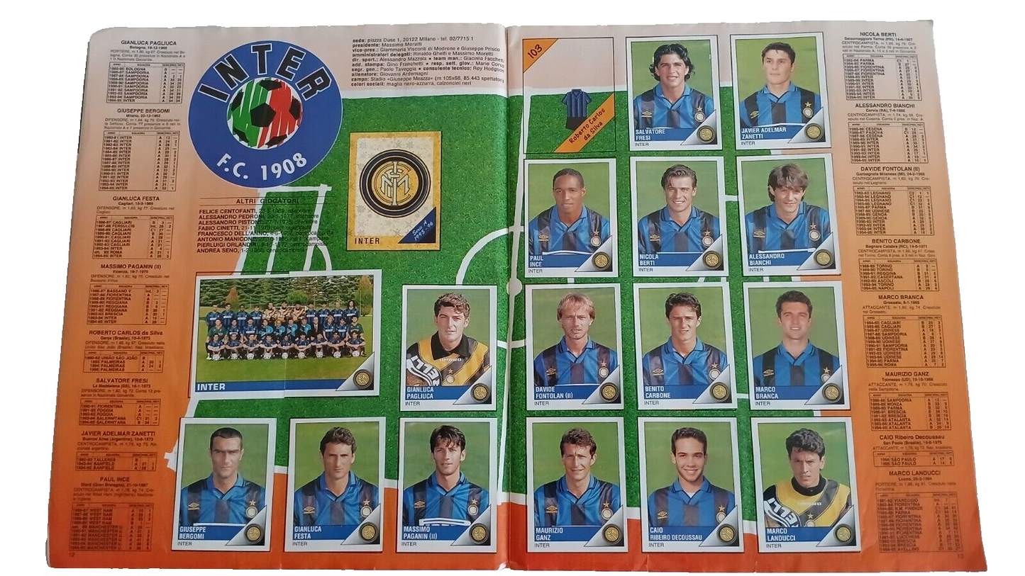 ALBUM CALCIATORI PANINI 1995-96