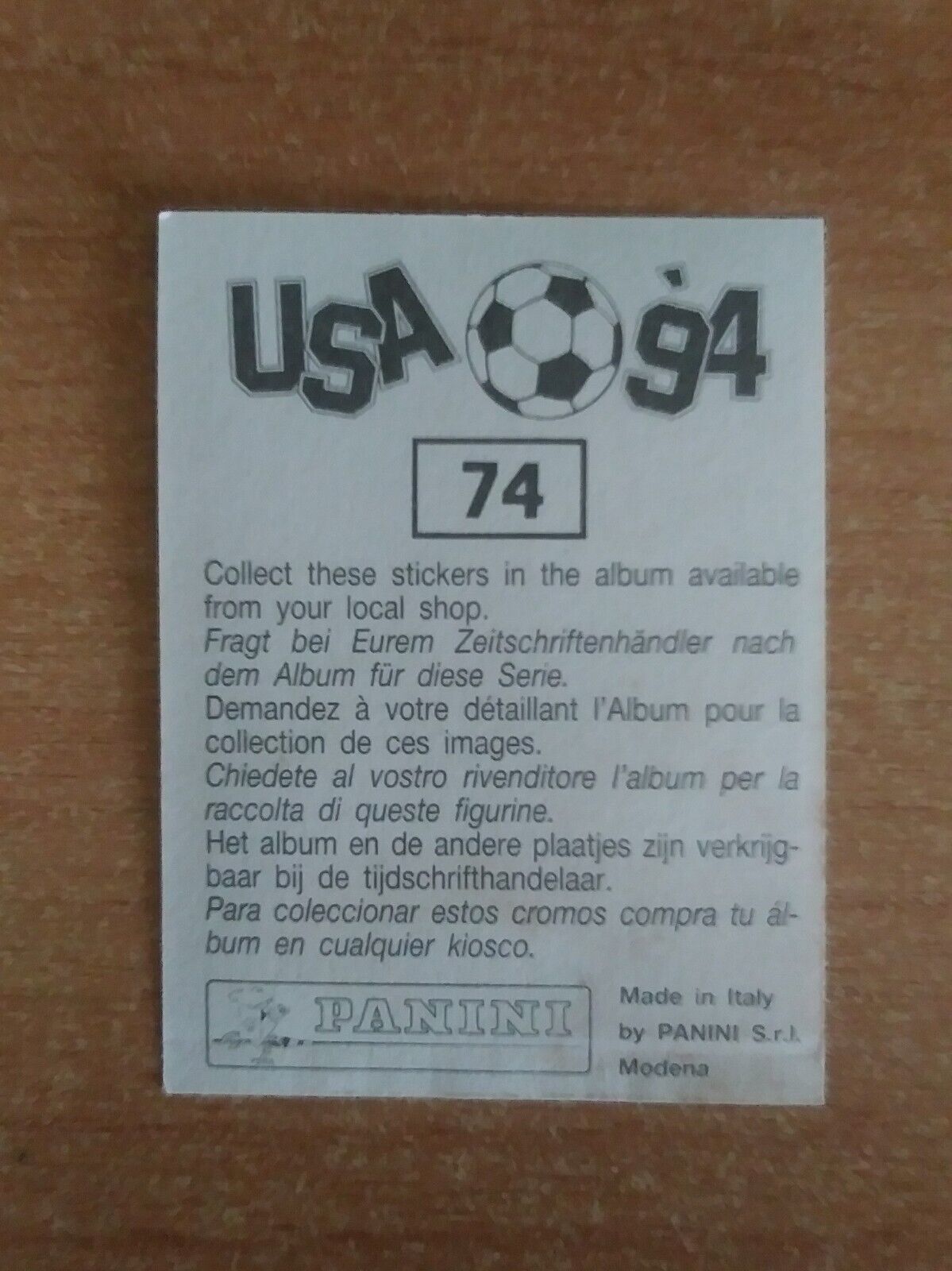 FIGURINE CALCIATORI PANINI USA 94 (N. 1-259) SCEGLI DAL MENU A TENDINA