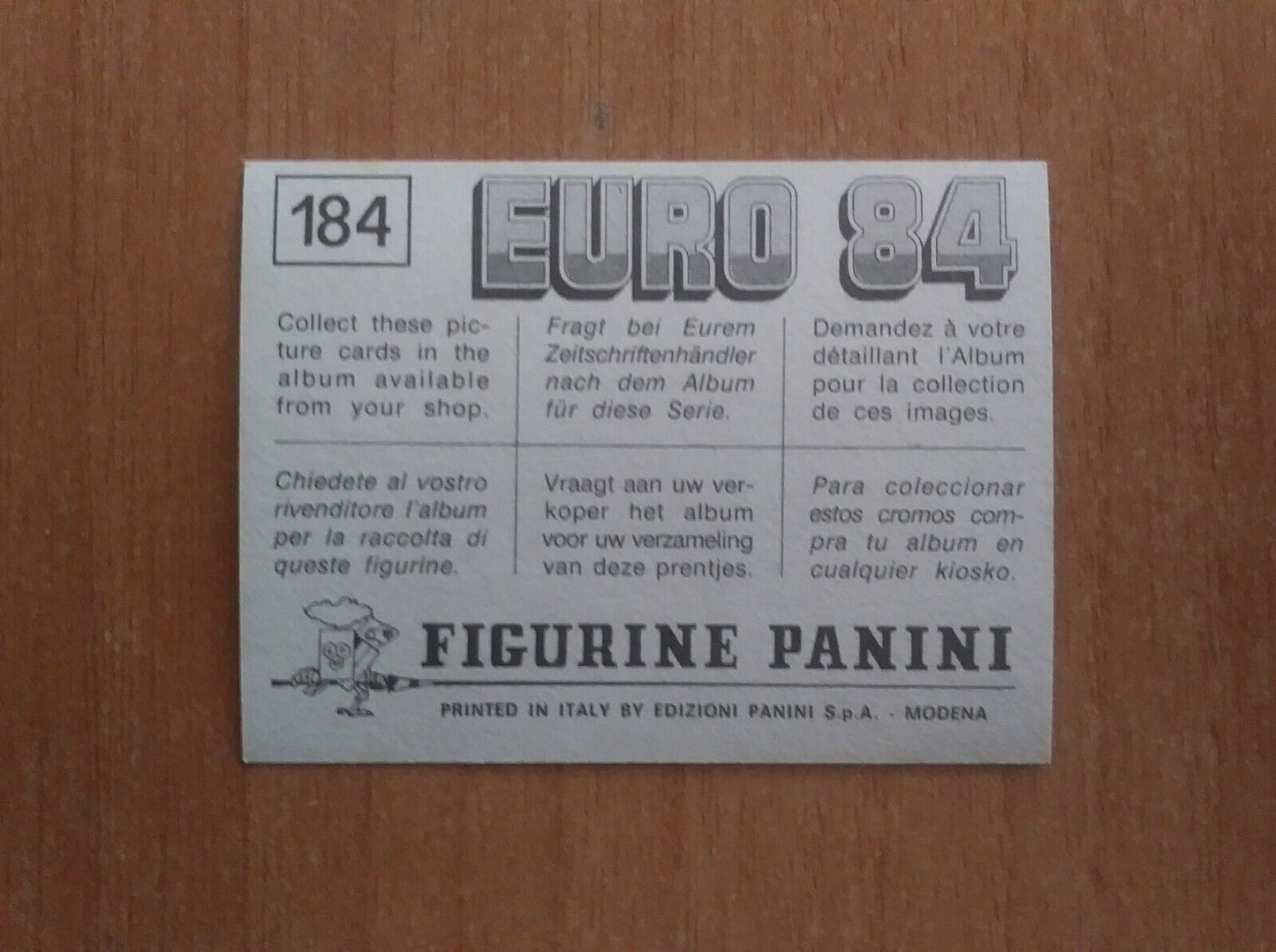 FIGURINE CALCIATORI PANINI EURO 84 (N. 126-258) SCEGLI DAL MENU A TENDINA