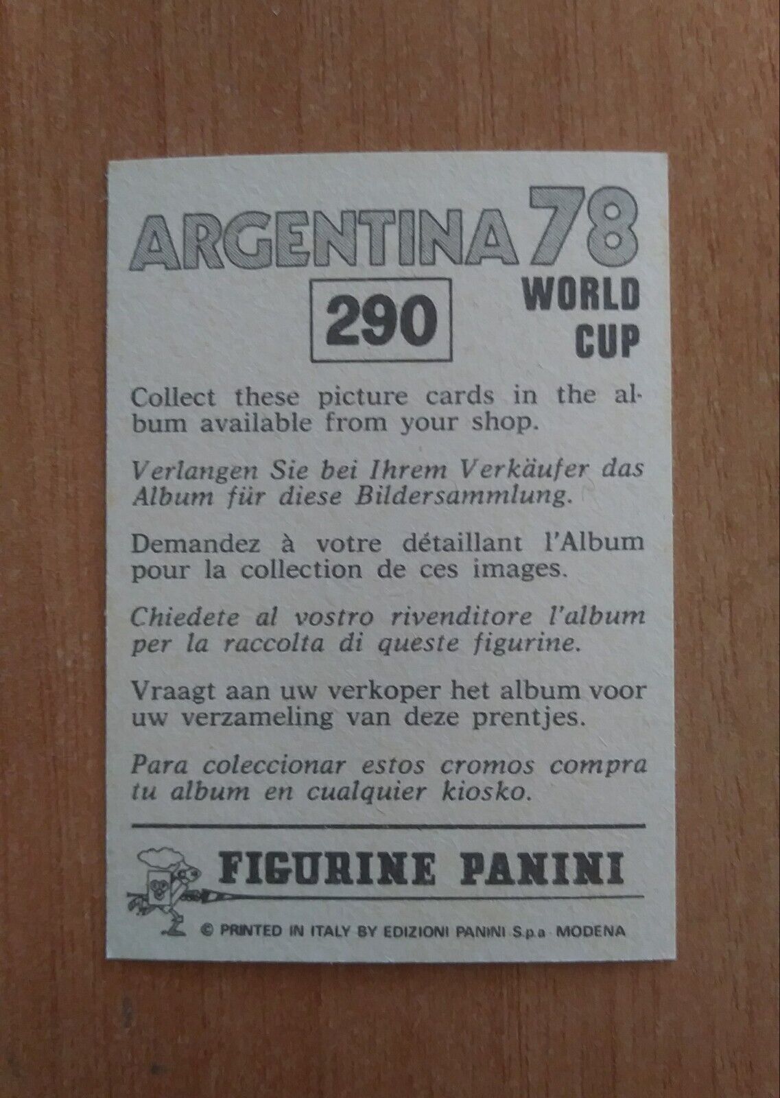 FIGURINE CALCIATORI PANINI ARGENTINA 78 (N. 205-400) SCEGLI DAL MENU A TENDINA