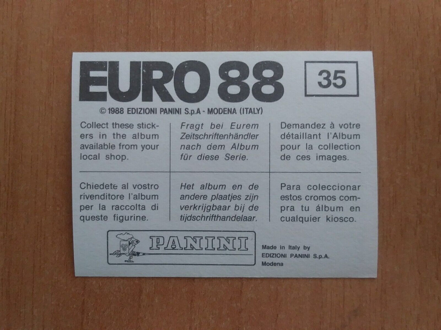 FIGURINE CALCIATORI PANINI EURO 88 SCEGLI DAL MENU A TENDINA