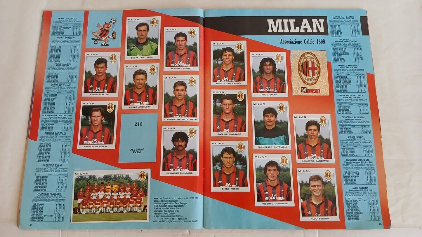 ALBUM CALCIATORI PANINI 1991-92