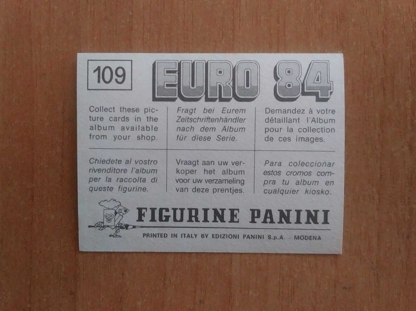 FIGURINE CALCIATORI PANINI EURO 84 (N. 1-127) SCEGLI DAL MENU A TENDINA