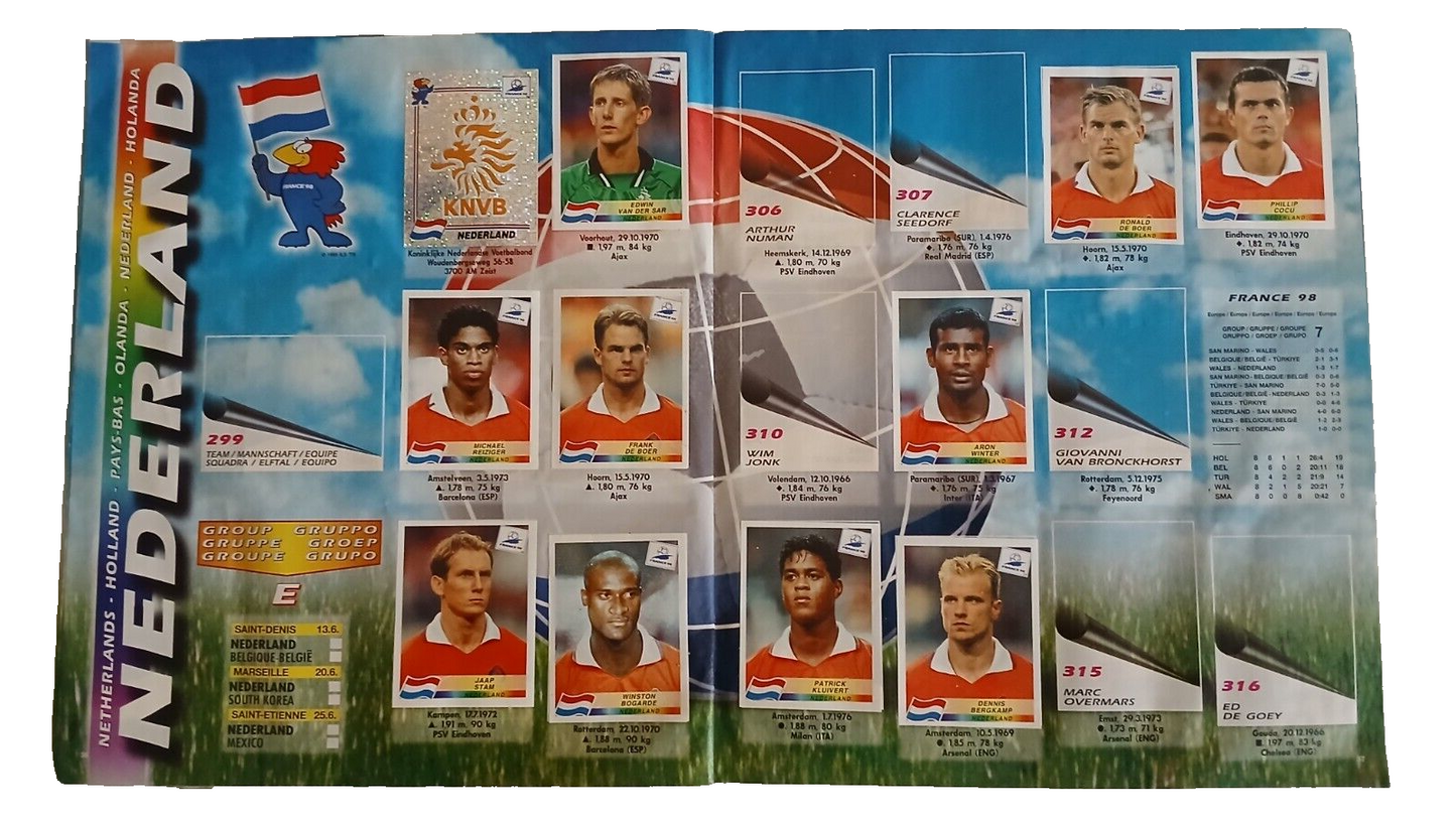 ALBUM CALCIATORI PANINI WORLD CUP FRANCIA 98