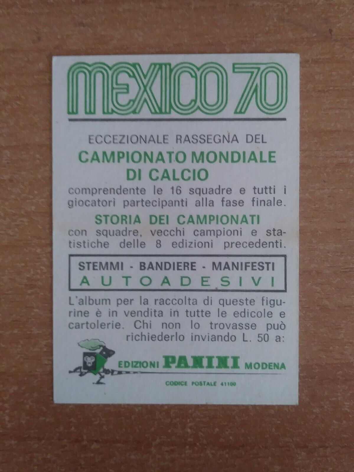 FIGURINE CALCIATORI PANINI MEXICO 70 SCEGLI DAL MENU A TENDINA