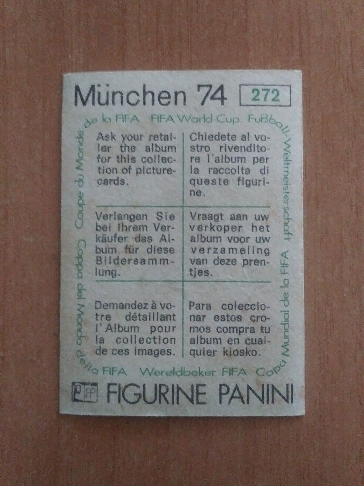 FIGURINE CALCIATORI PANINI MUNCHEN 74 (N. 270-392) SCEGLI DAL MENU A TENDINA