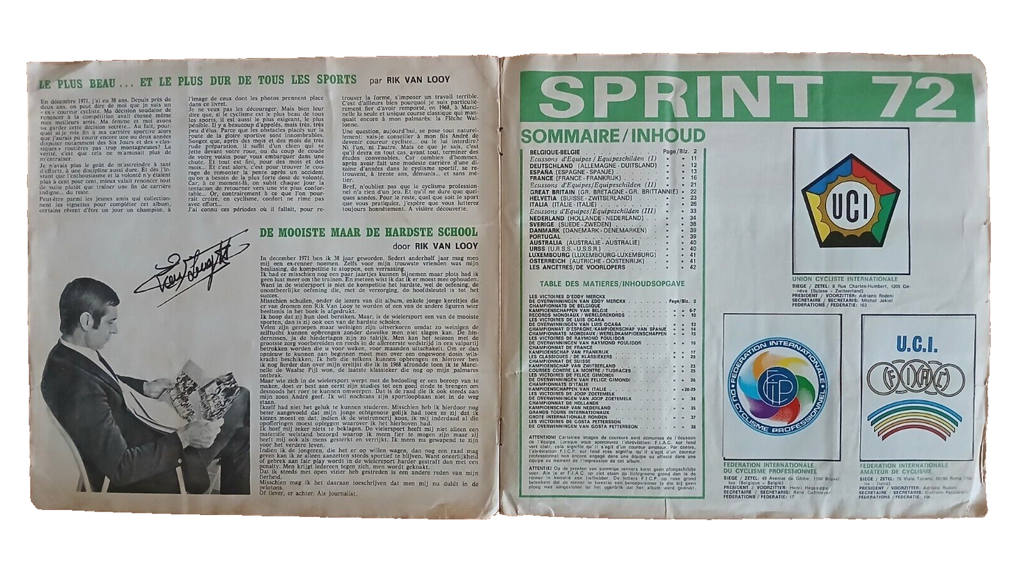 ALBUM PANINI SPRINT 72 COMPLETO/FULL