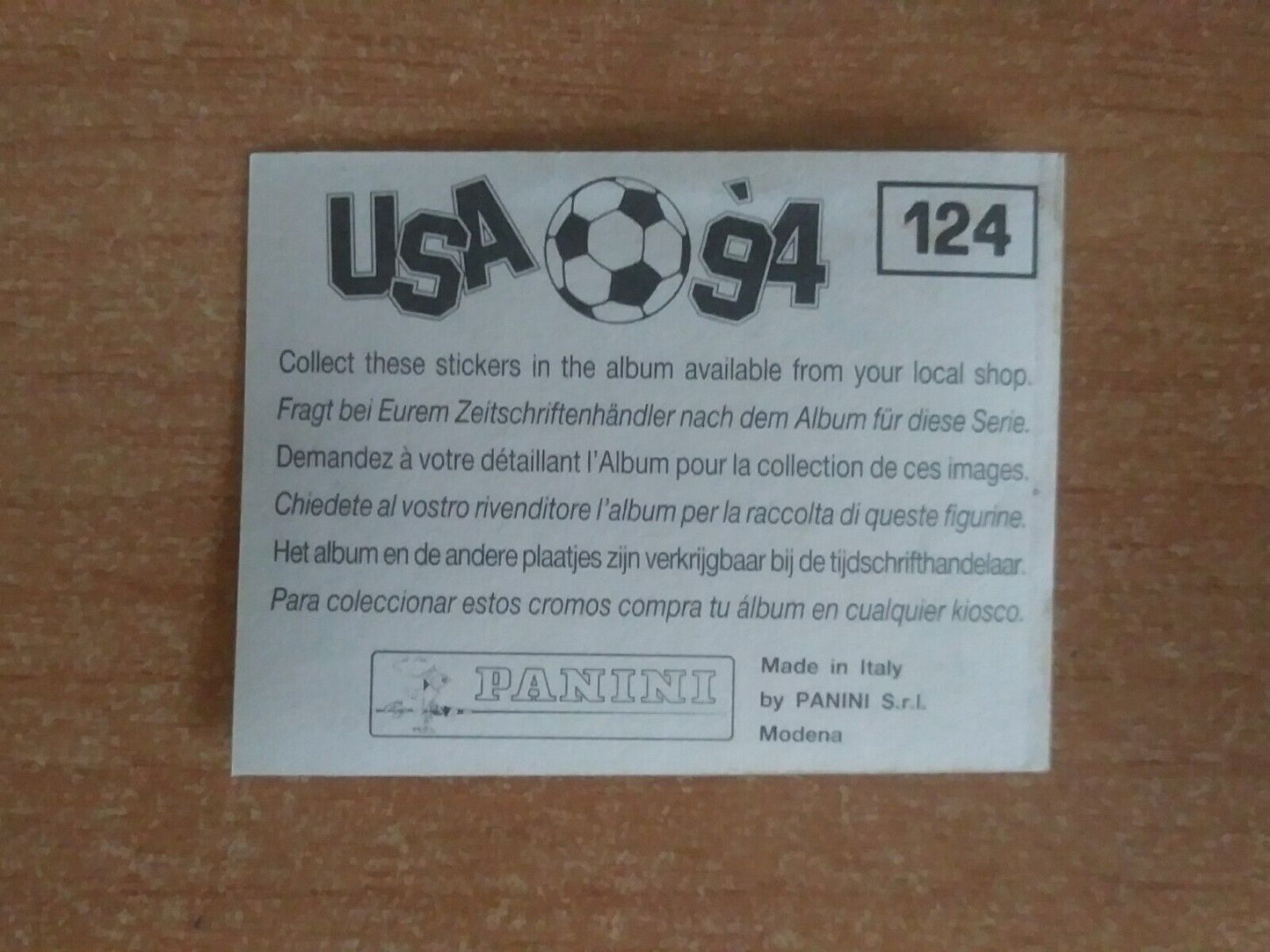 FIGURINE CALCIATORI PANINI USA 94 (N. 1-259) SCEGLI DAL MENU A TENDINA