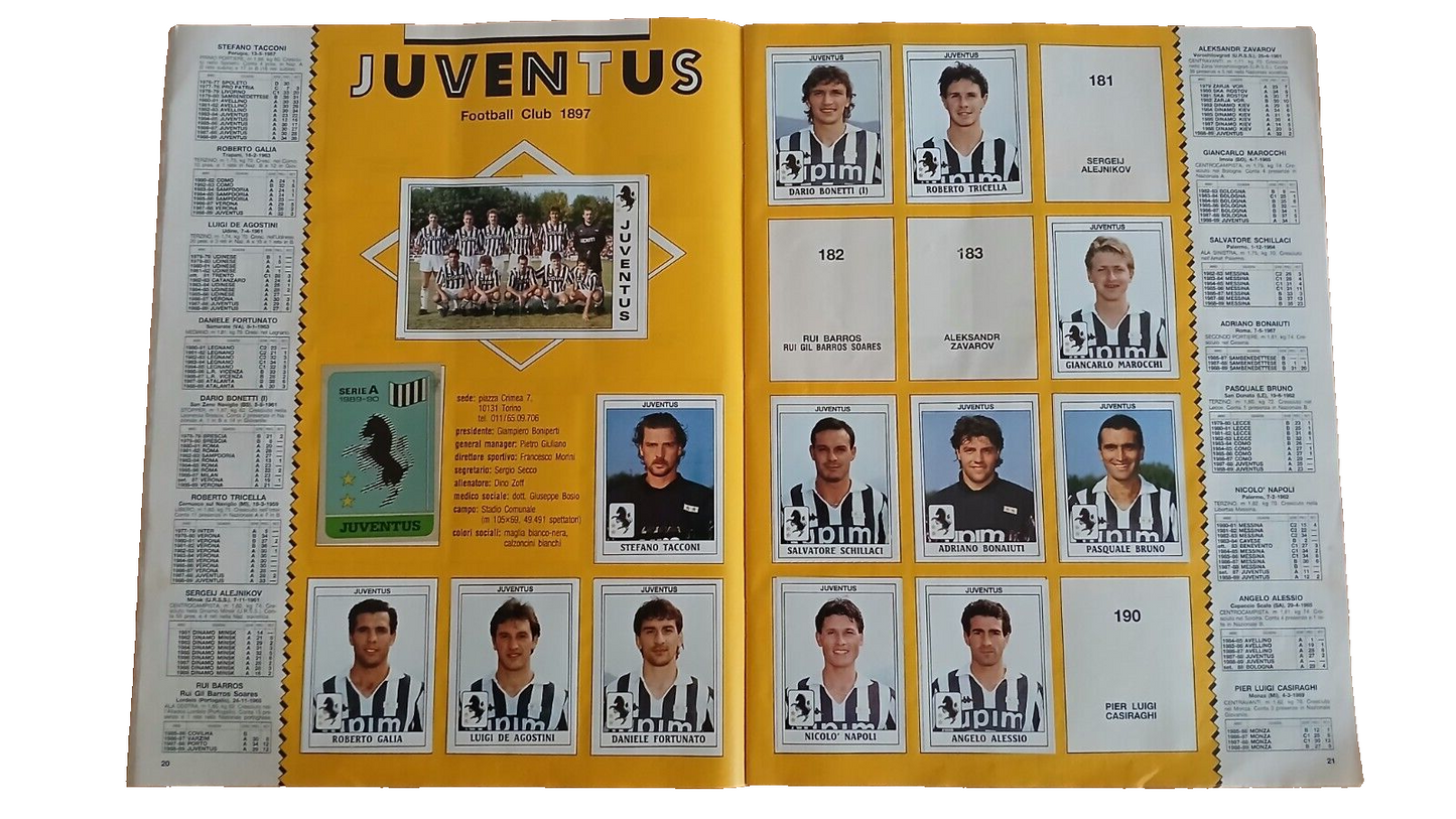 ALBUM CALCIATORI PANINI 1989-90