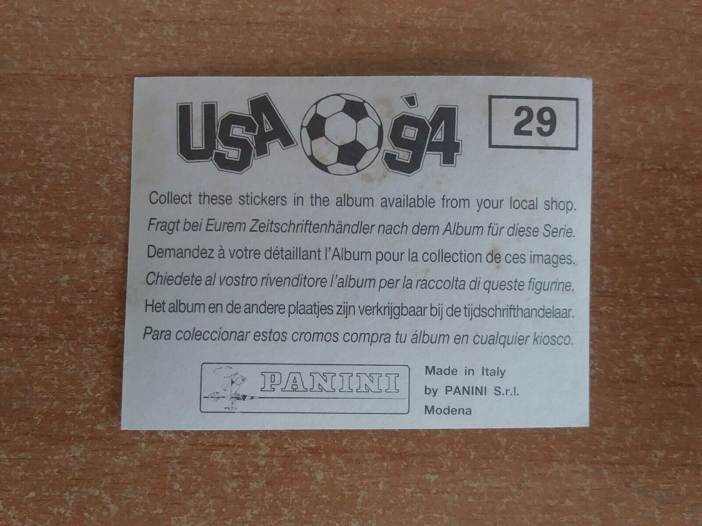 FIGURINE CALCIATORI PANINI USA 94 (N. 1-259) SCEGLI DAL MENU A TENDINA