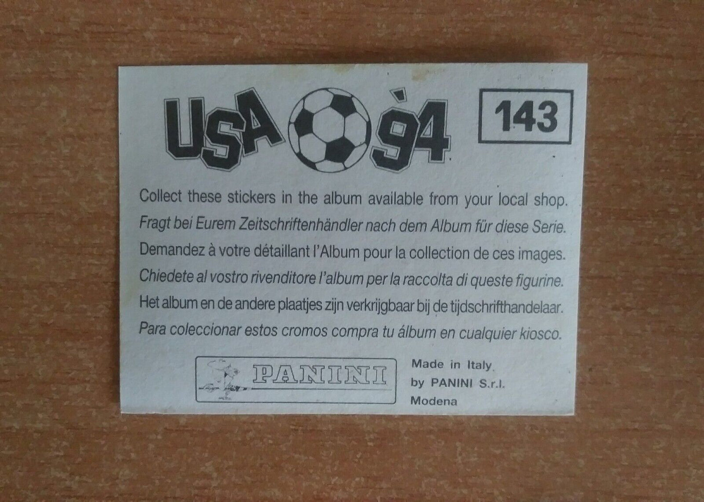 FIGURINE CALCIATORI PANINI USA 94 (N. 1-259) SCEGLI DAL MENU A TENDINA