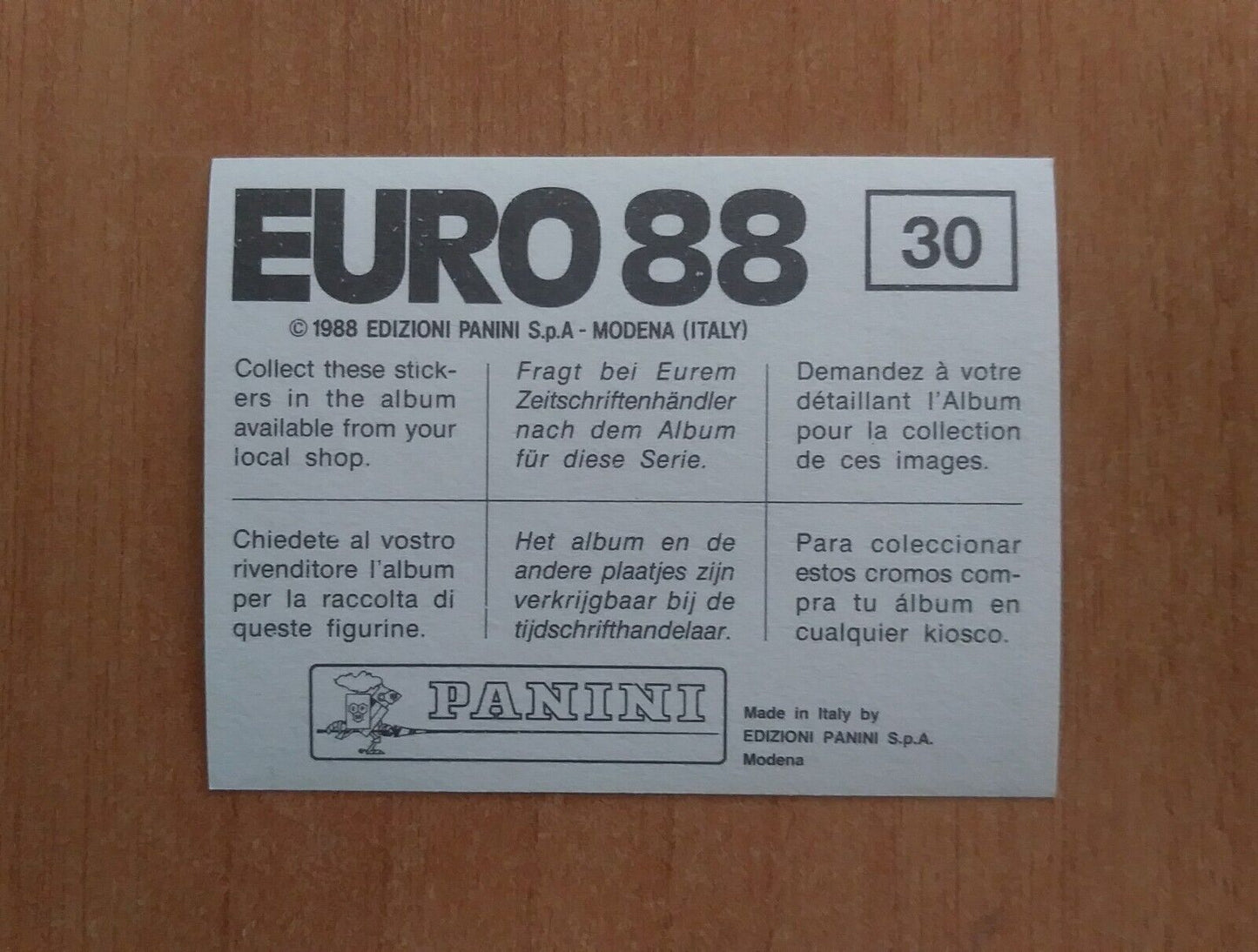 FIGURINE CALCIATORI PANINI EURO 88 SCEGLI DAL MENU A TENDINA