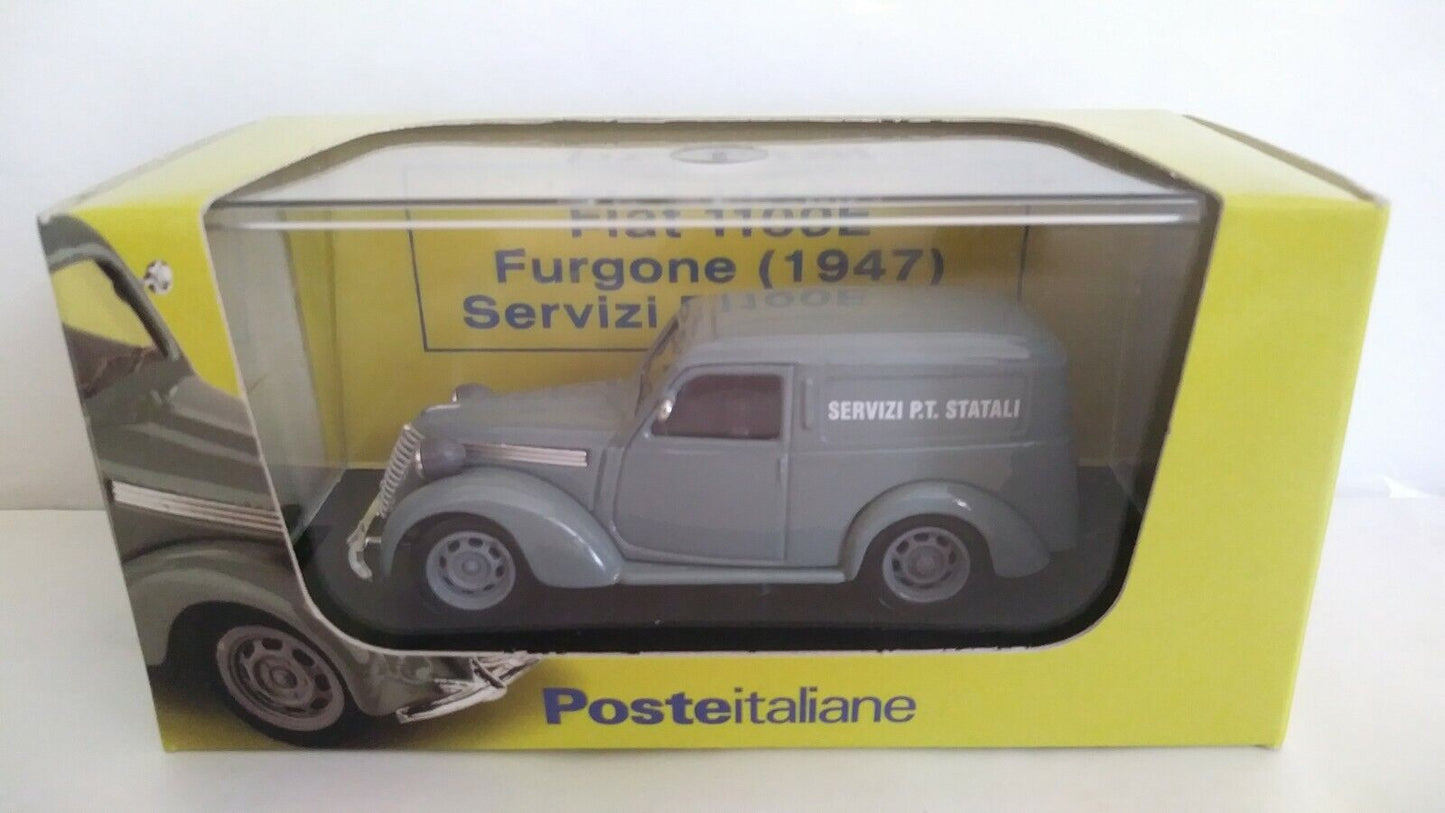 FIAT 1100 E FURGONE SERVIZI P.T. STATALI 1947 BRUMM 1/43