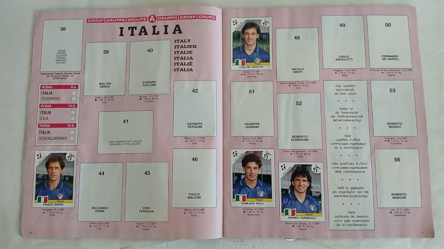 ALBUM CALCIATORI PANINI ITALIA 90