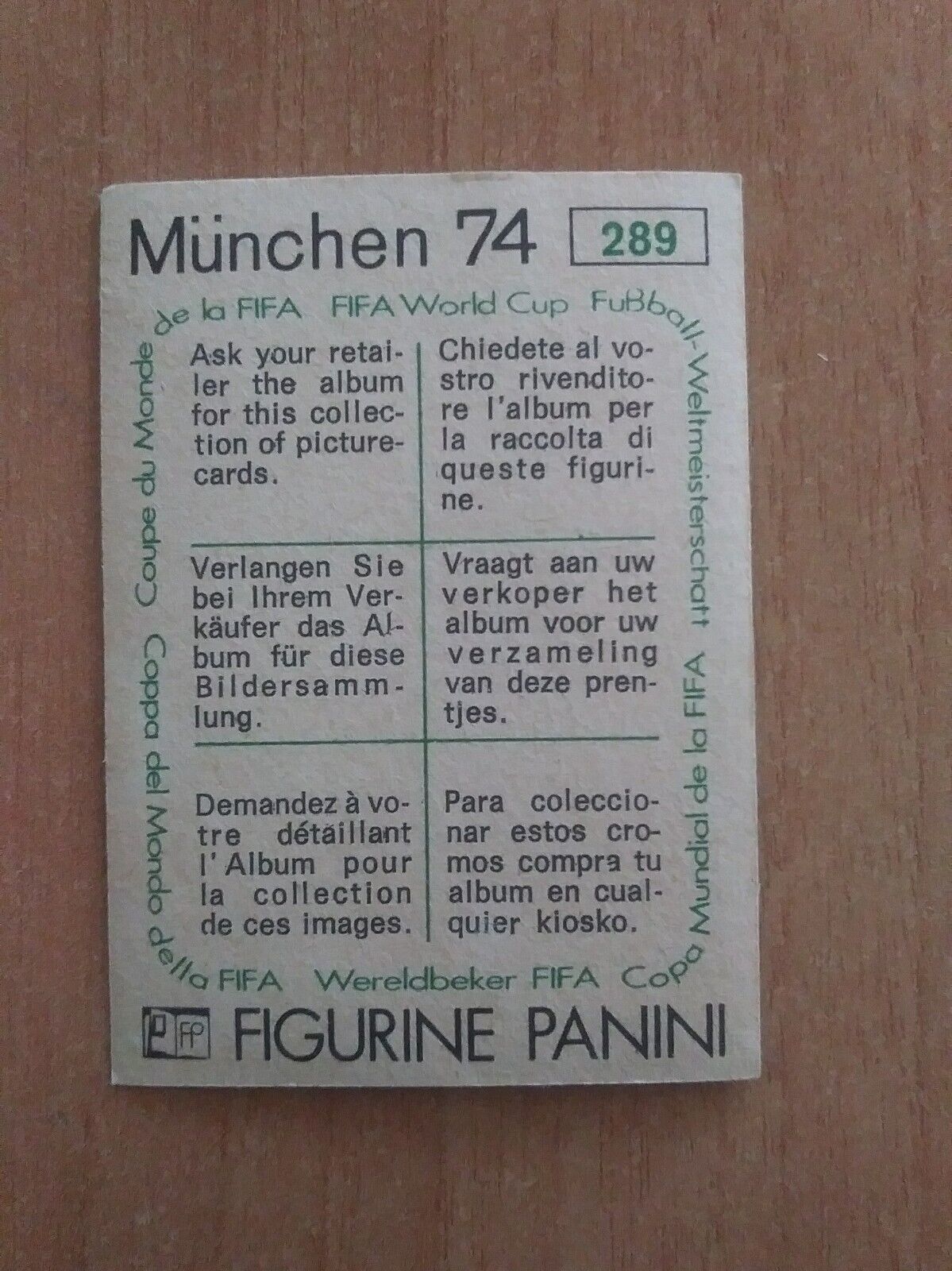 FIGURINE CALCIATORI PANINI MUNCHEN 74 (N. 270-392) SCEGLI DAL MENU A TENDINA