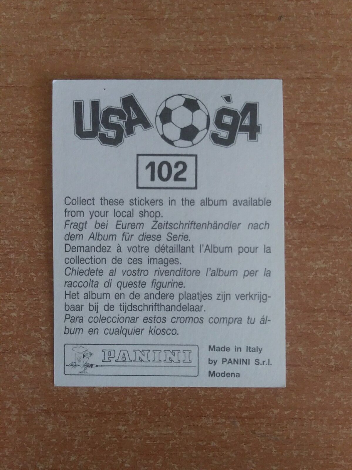 FIGURINE CALCIATORI PANINI USA 94 (N. 1-259) SCEGLI DAL MENU A TENDINA