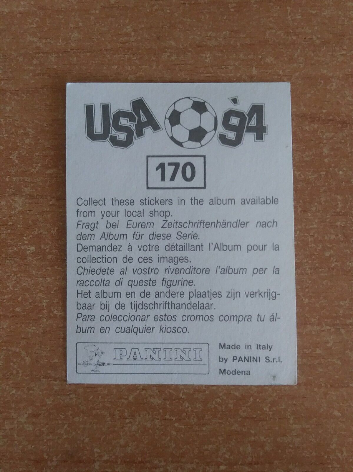 FIGURINE CALCIATORI PANINI USA 94 (N. 1-259) SCEGLI DAL MENU A TENDINA