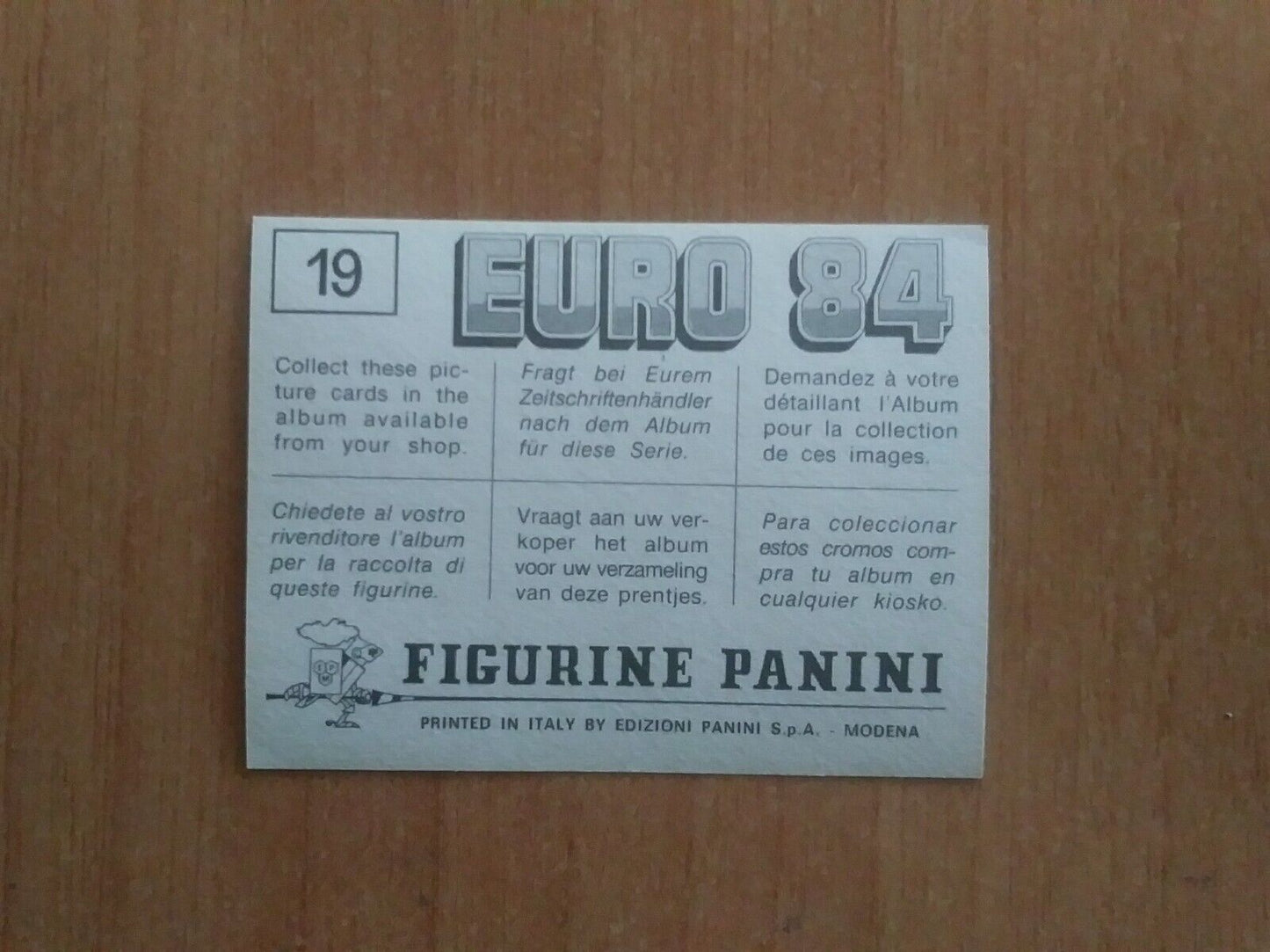 FIGURINE CALCIATORI PANINI EURO 84 (N. 1-127) SCEGLI DAL MENU A TENDINA