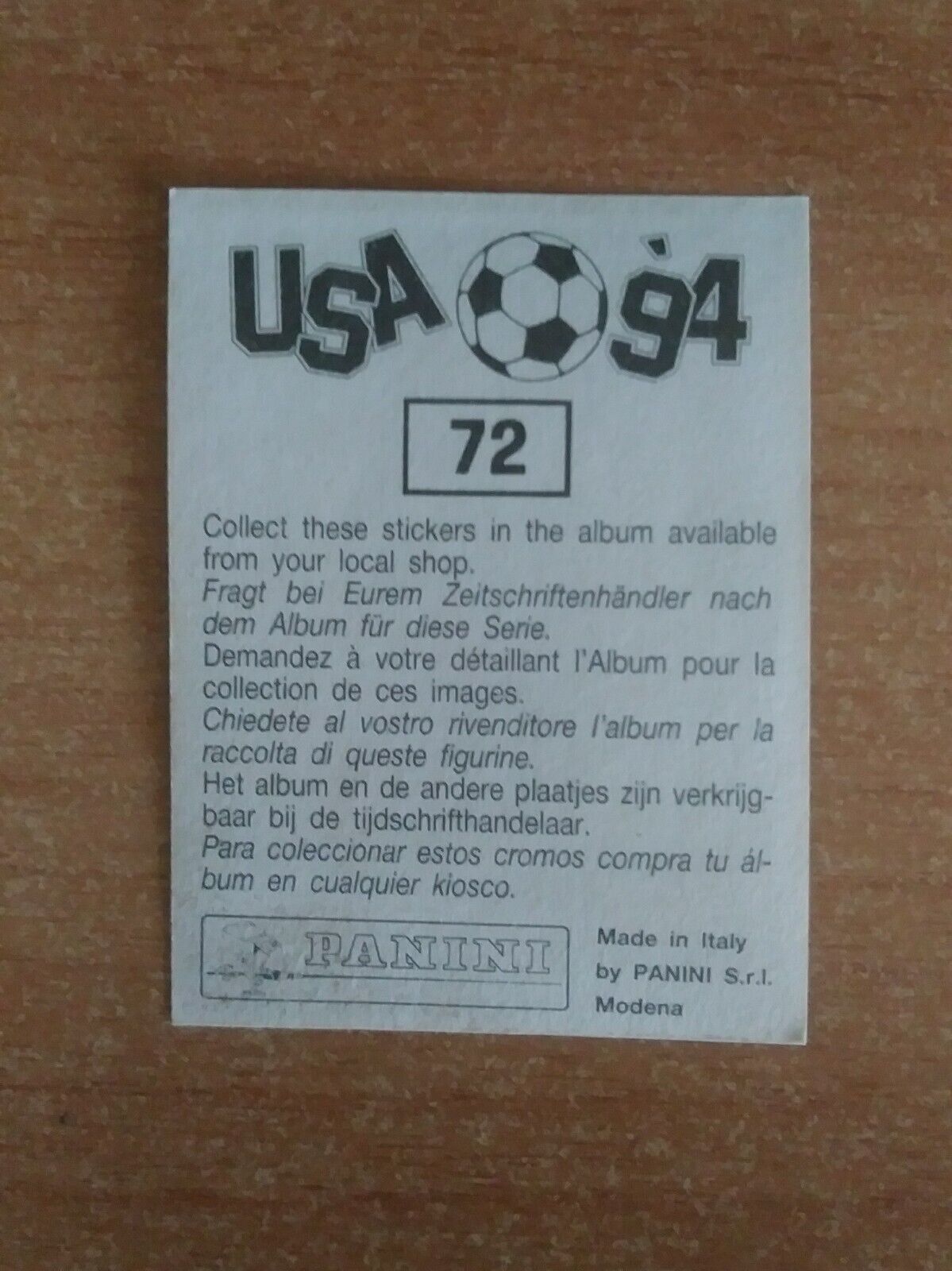 FIGURINE CALCIATORI PANINI USA 94 (N. 1-259) SCEGLI DAL MENU A TENDINA