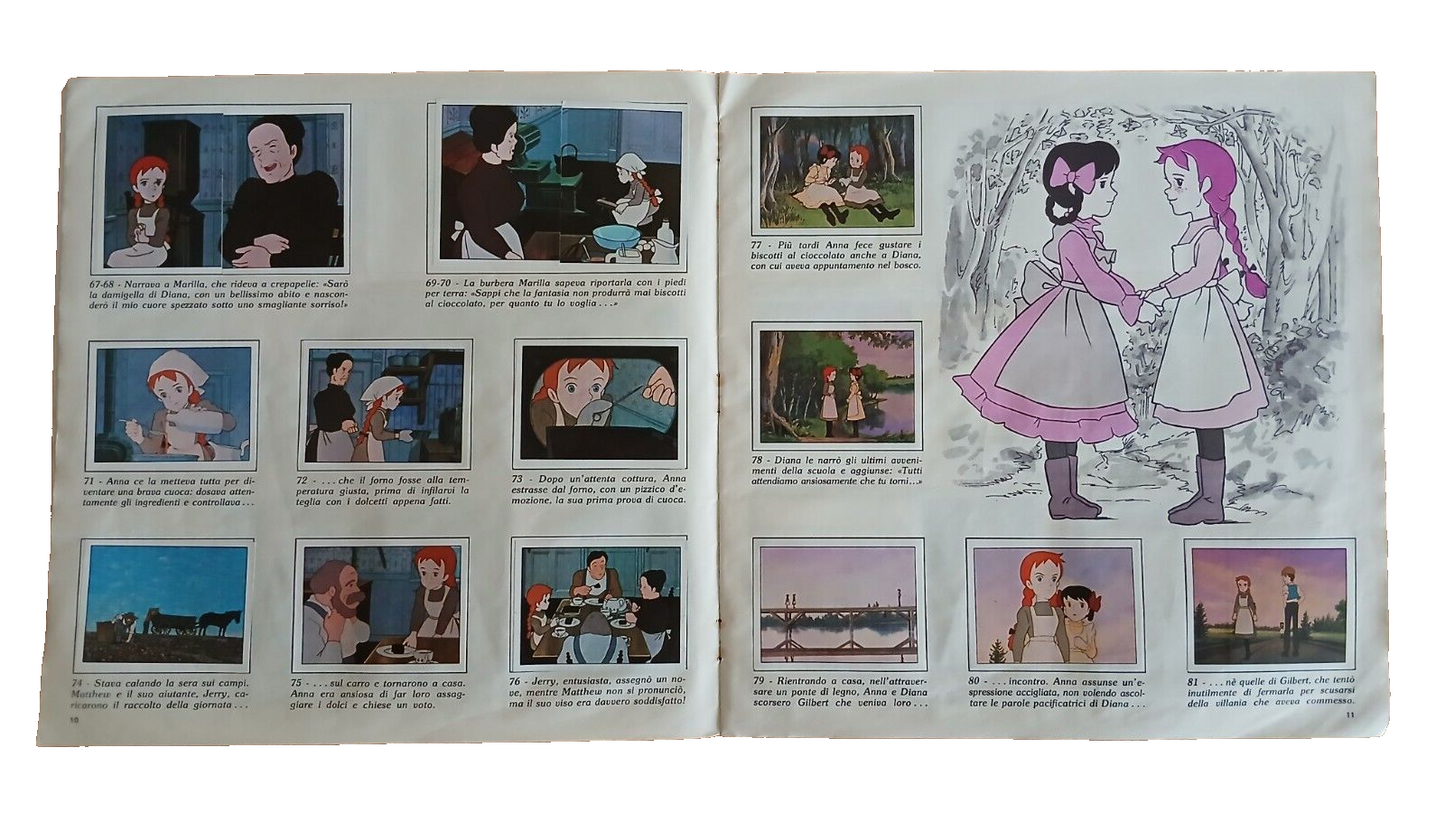 ALBUM PANINI ANNA DAI CAPELLI ROSSI 1980