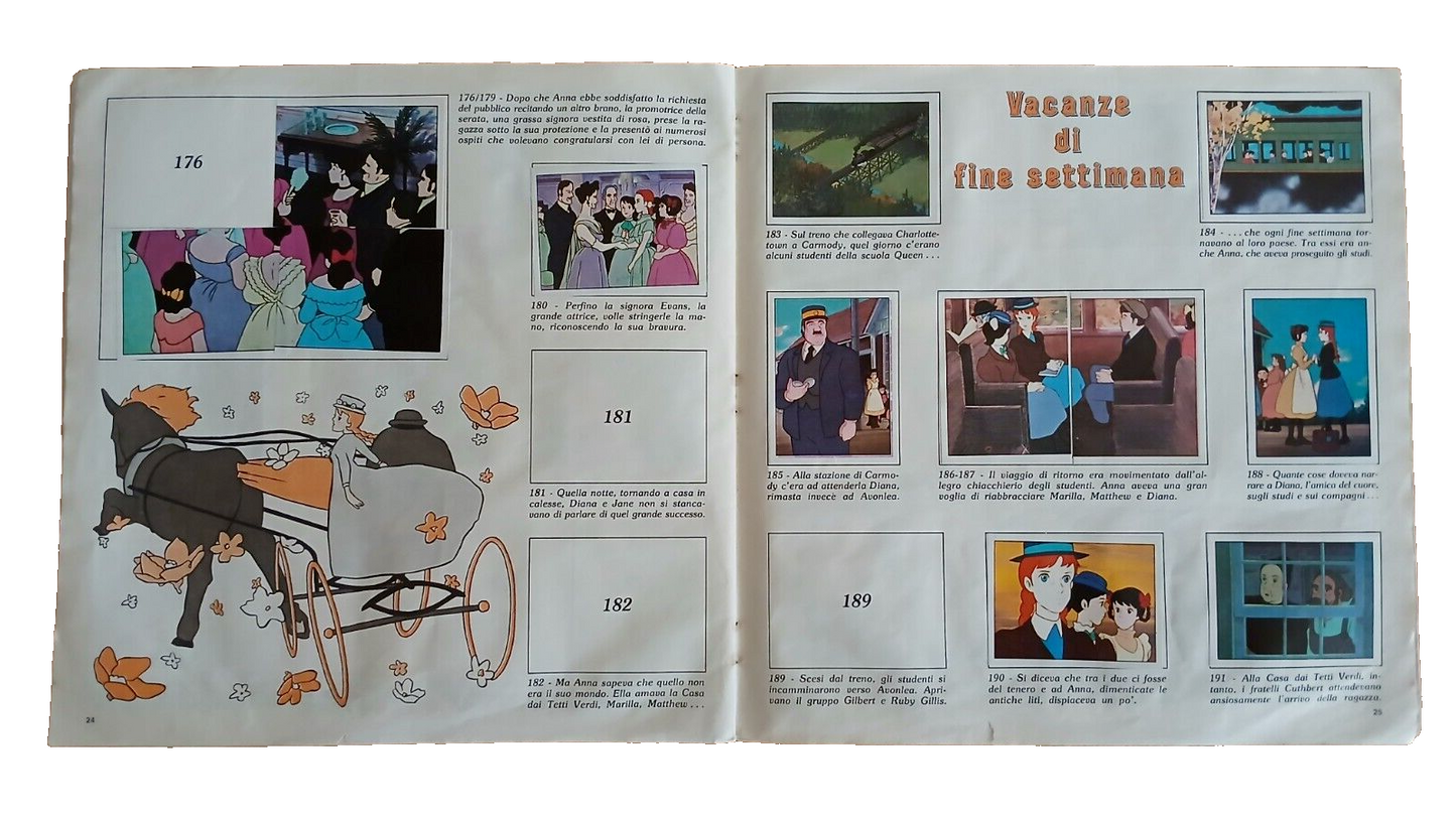 ALBUM PANINI ANNA DAI CAPELLI ROSSI 1980